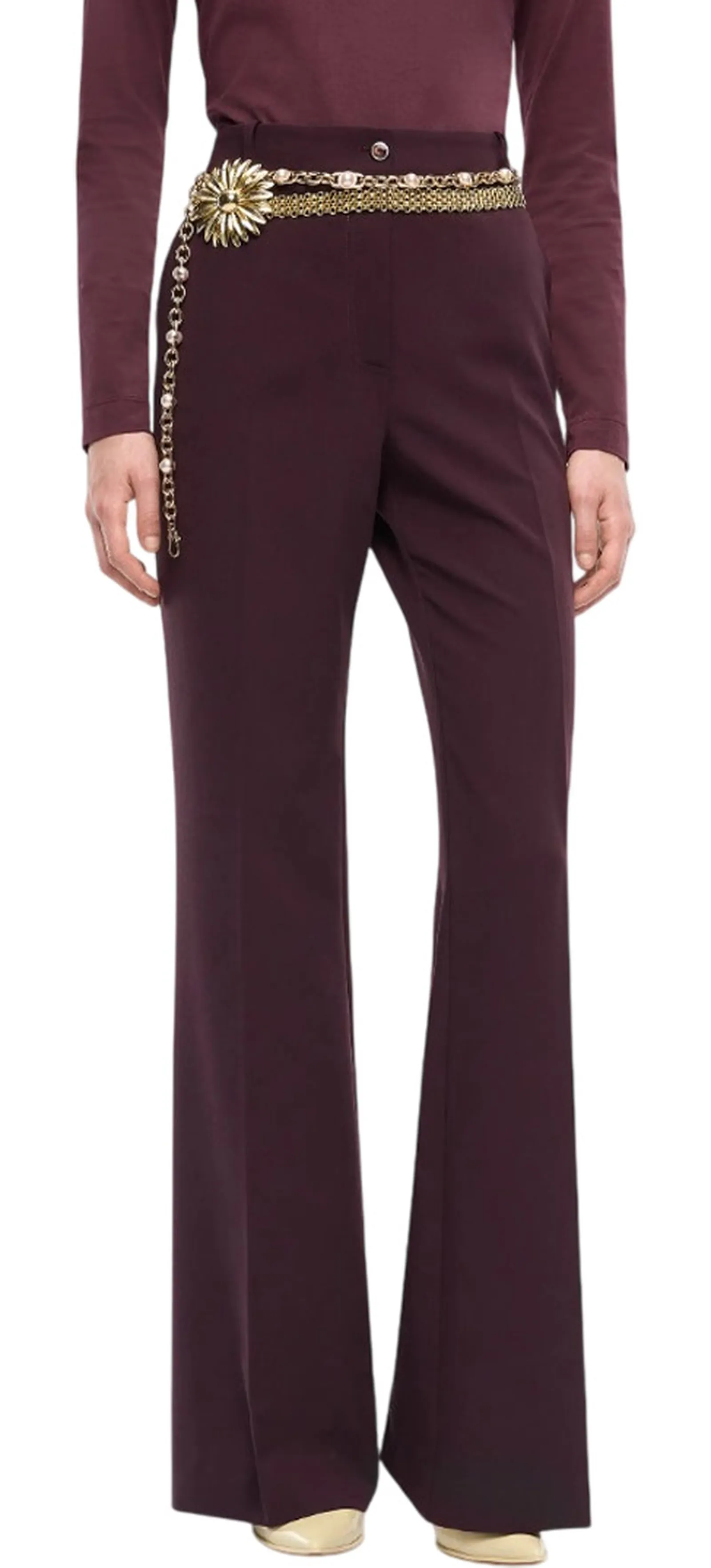 Pinko Pantalone Petalo A Palazzo Bordeaux 107214A18E 186599