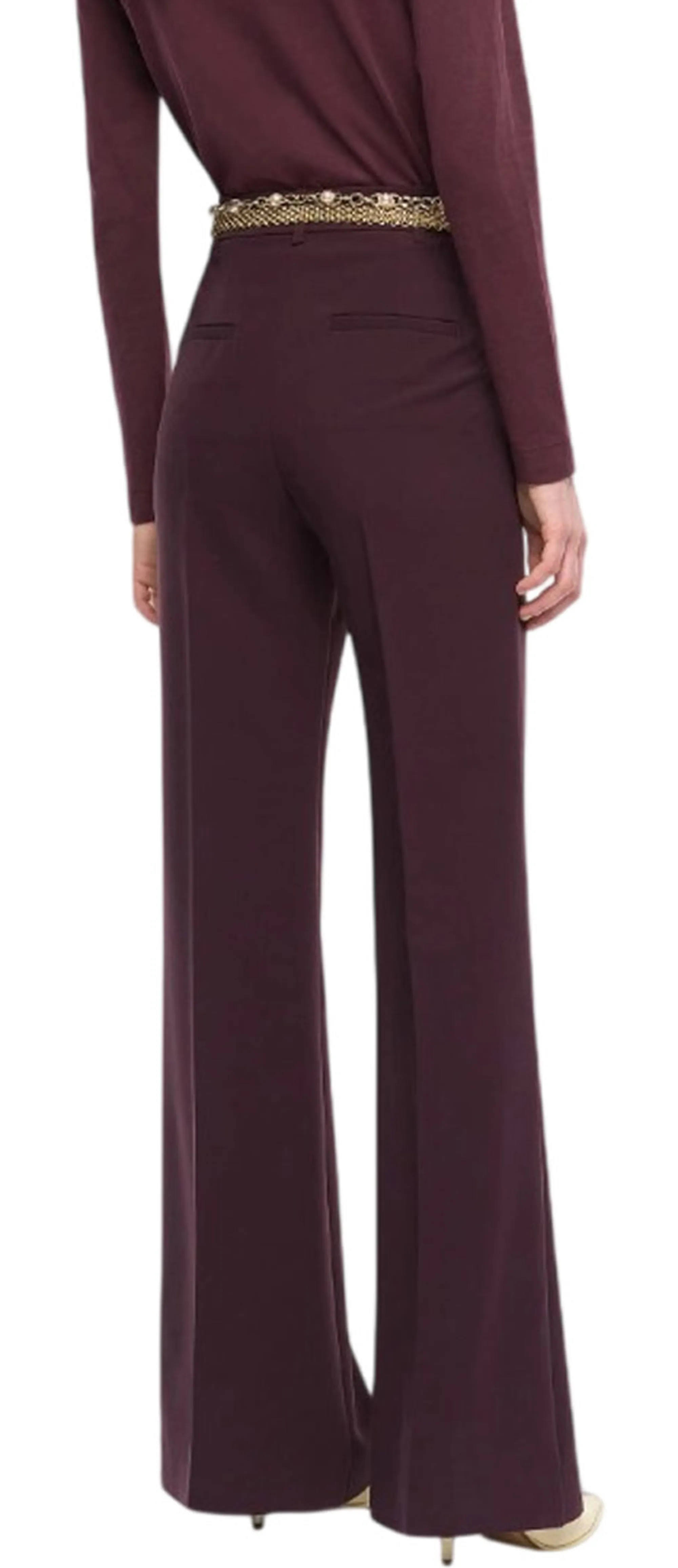 Pinko B'Petal Palazzo Trousers' Bordeaux 107214A18E 186600
