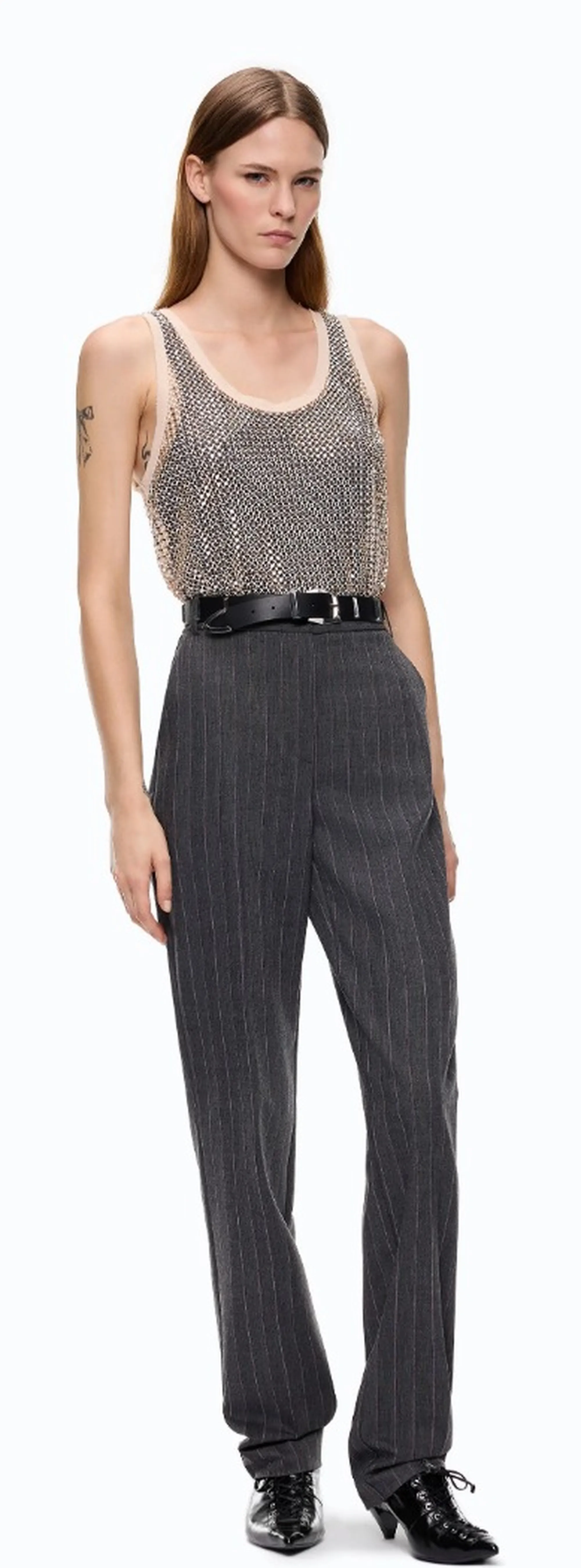 Pinko Pantalone Pleione A Sigaretta Grigio Scuro 107264A3Ff 186057