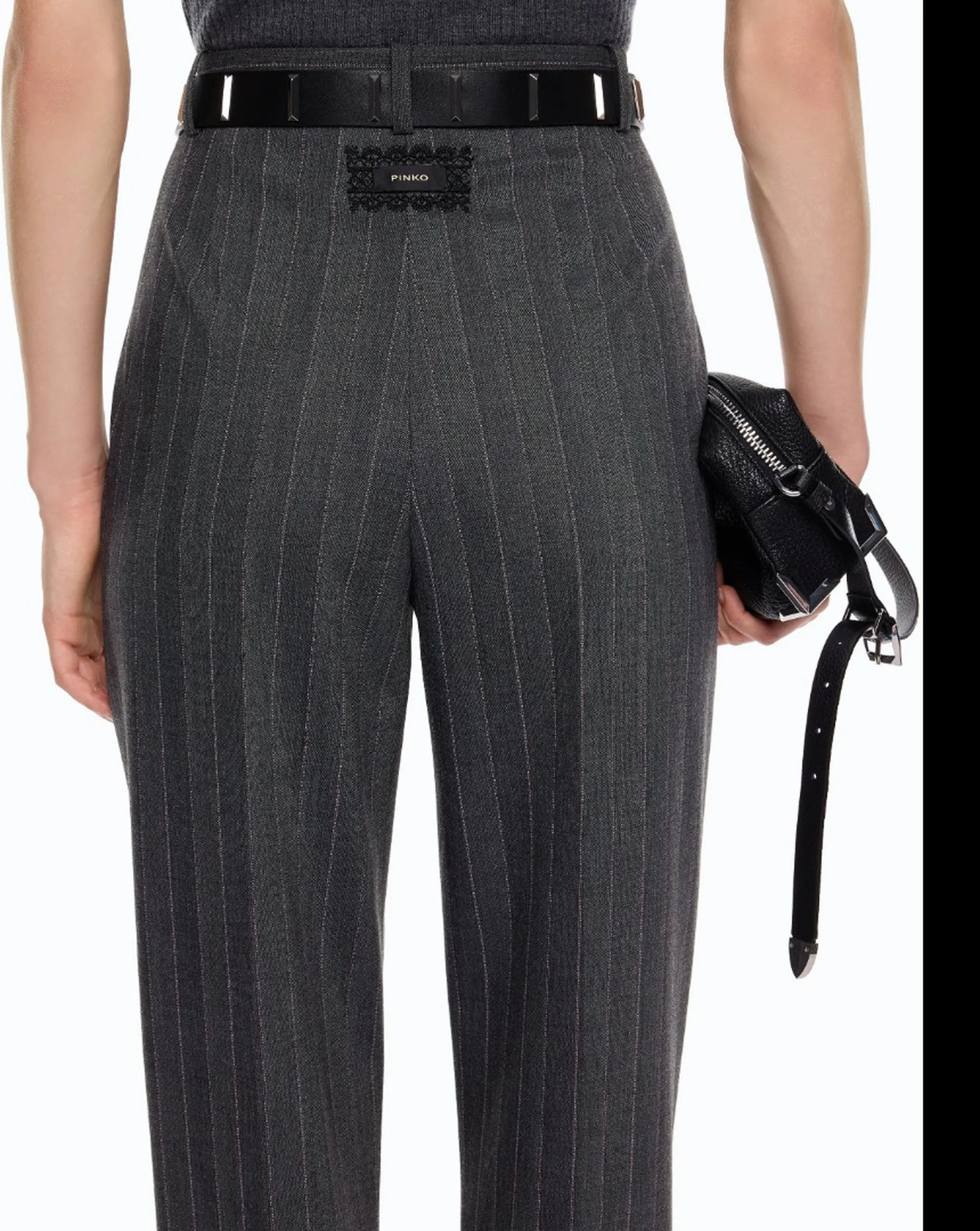 Pinko Pantalone Pleione A Sigaretta Grigio Scuro 107264A3Ff 186061