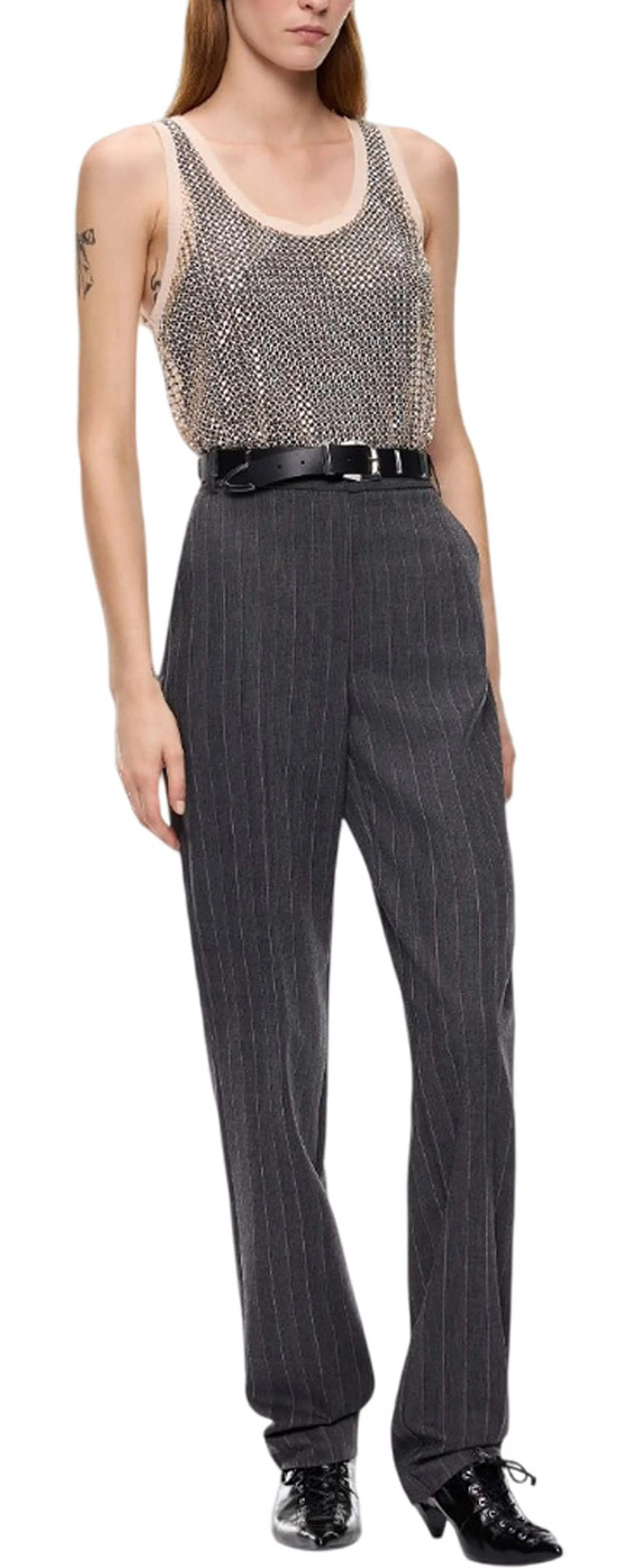 Pinko B'Pleione Cigarette Trousers' Dark Gray 107264A3Ff 186604