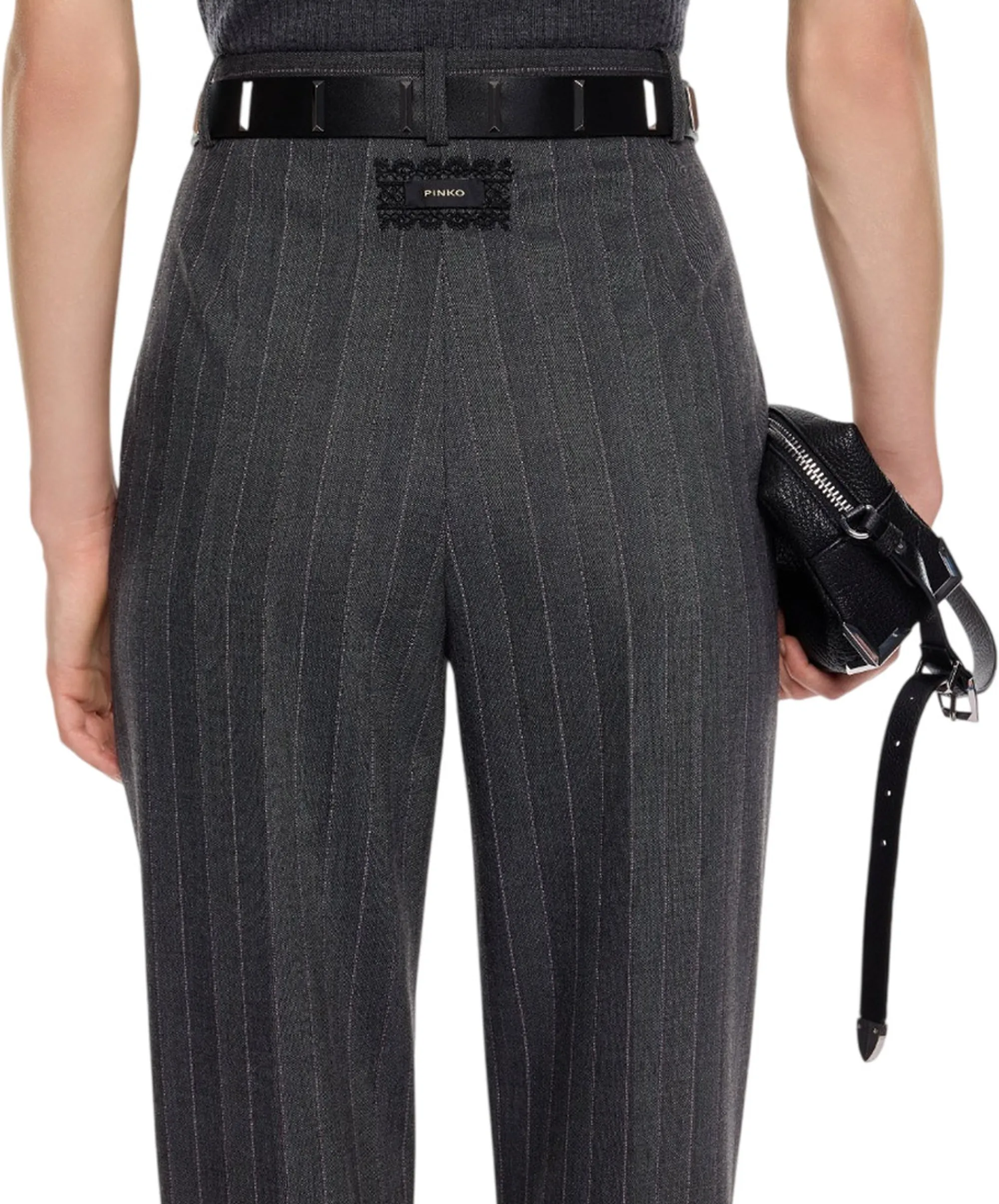 Pinko B'Pleione Cigarette Trousers' Dark Gray 107264A3Ff 186605