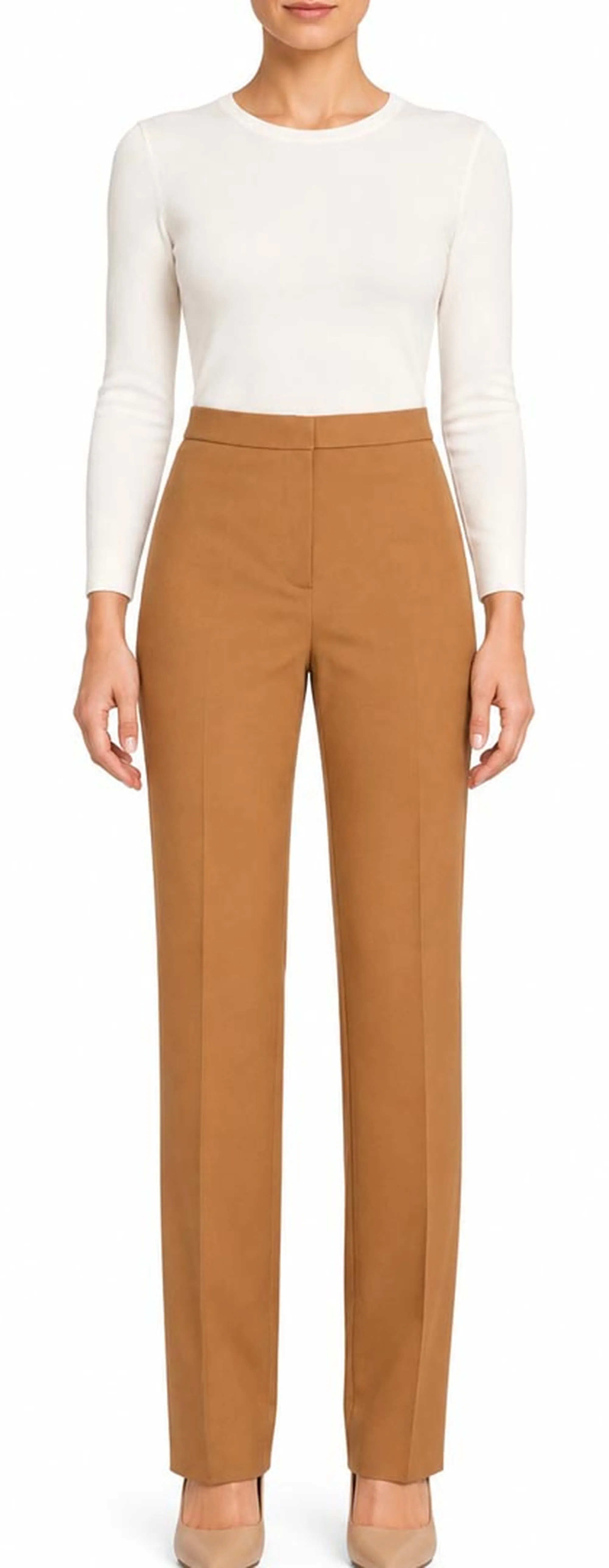 Pinko Pantaloni Flared Punto Stoffa Cammello 100054A15M 200147