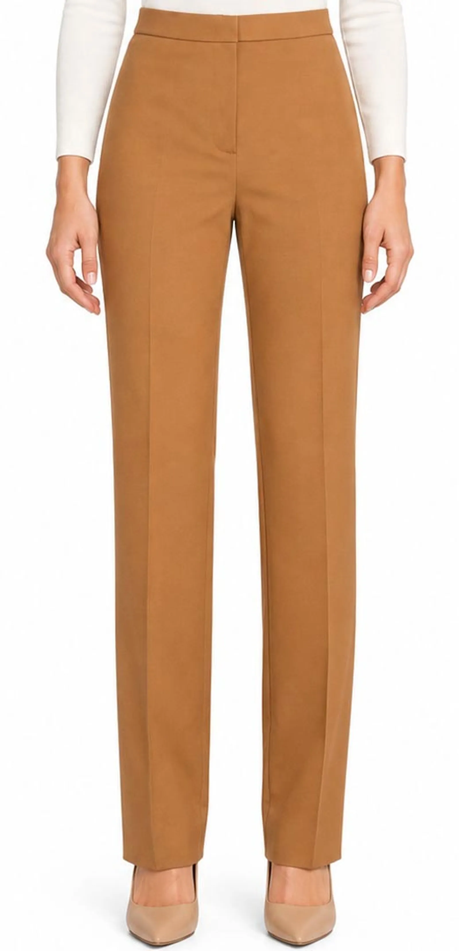 Pinko Pantaloni Flared Punto Stoffa Cammello 100054A15M 200148