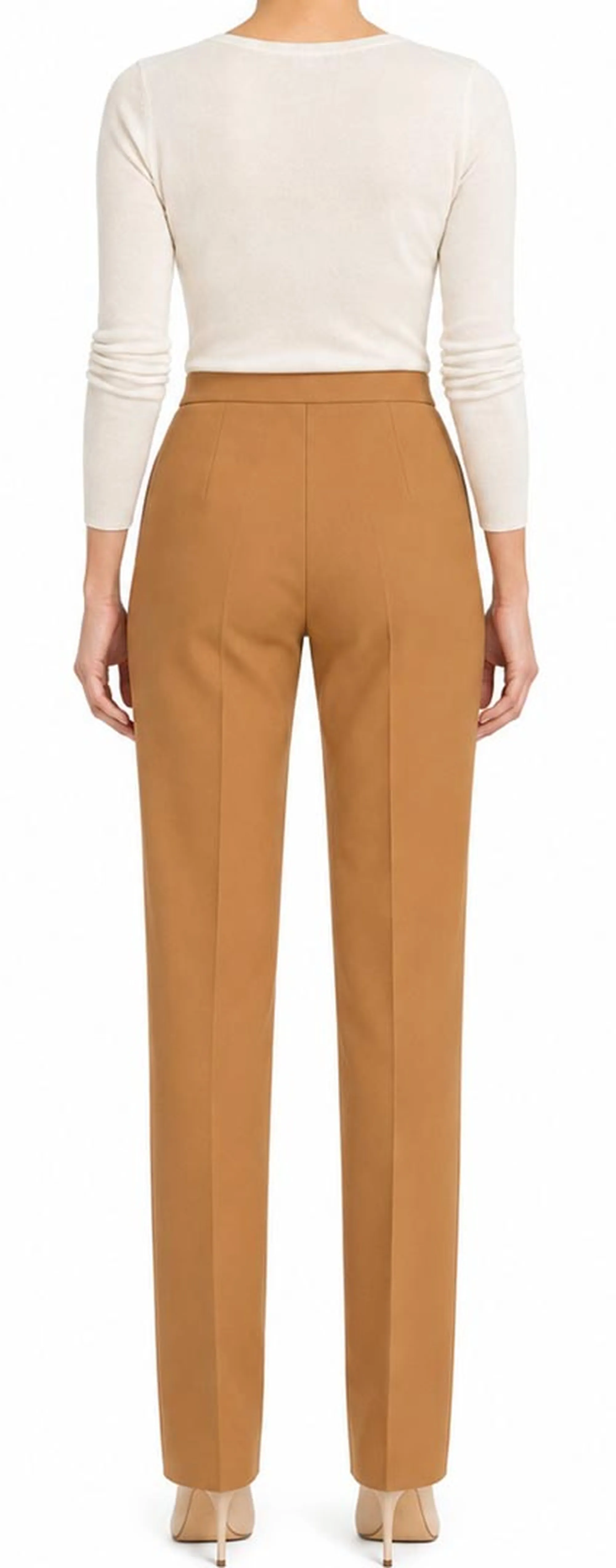 Pinko Pantaloni Flared Punto Stoffa Cammello 100054A15M 200149