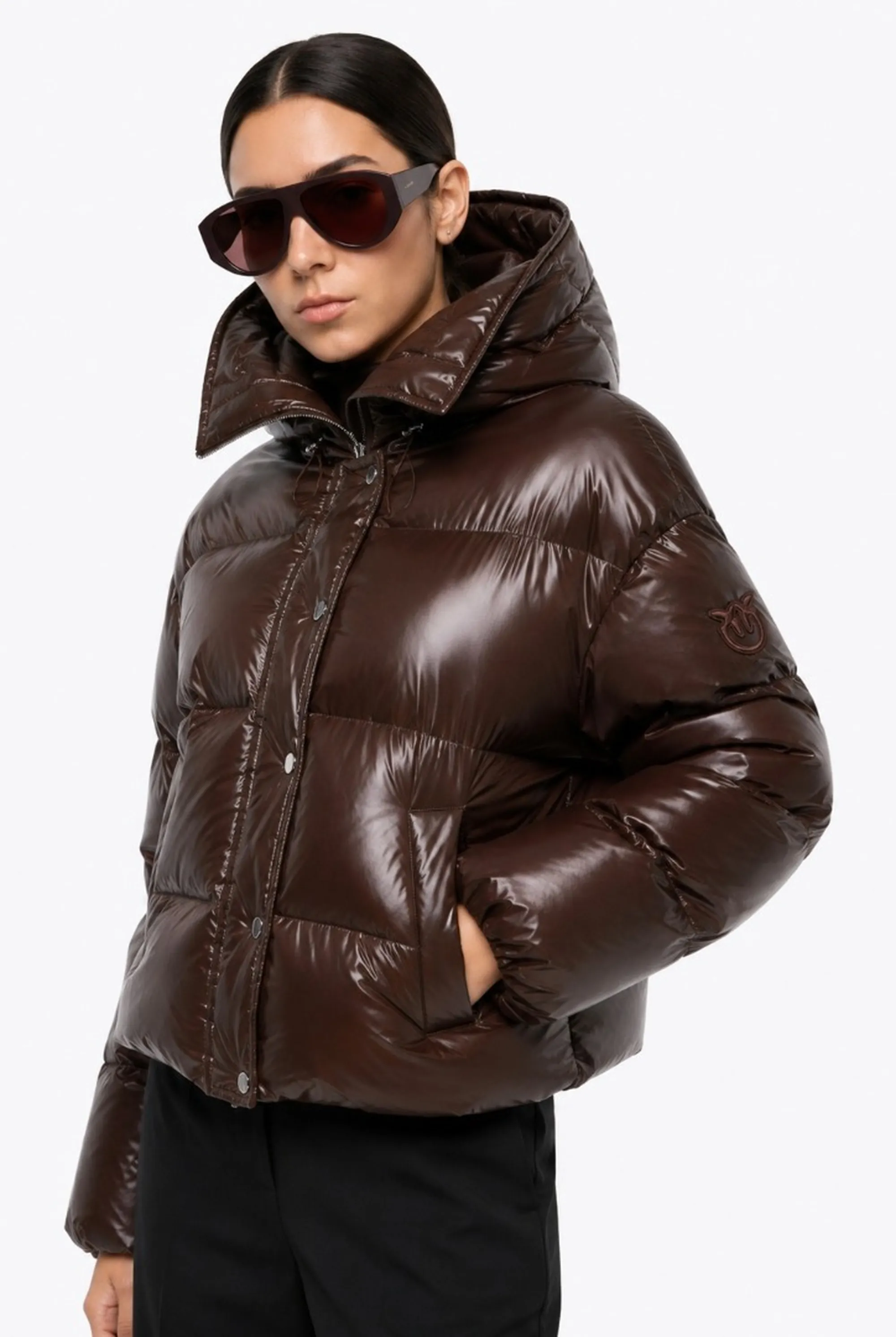 Pinko Piumino Impasto Imbottito Marrone 105656A3Fi 186173