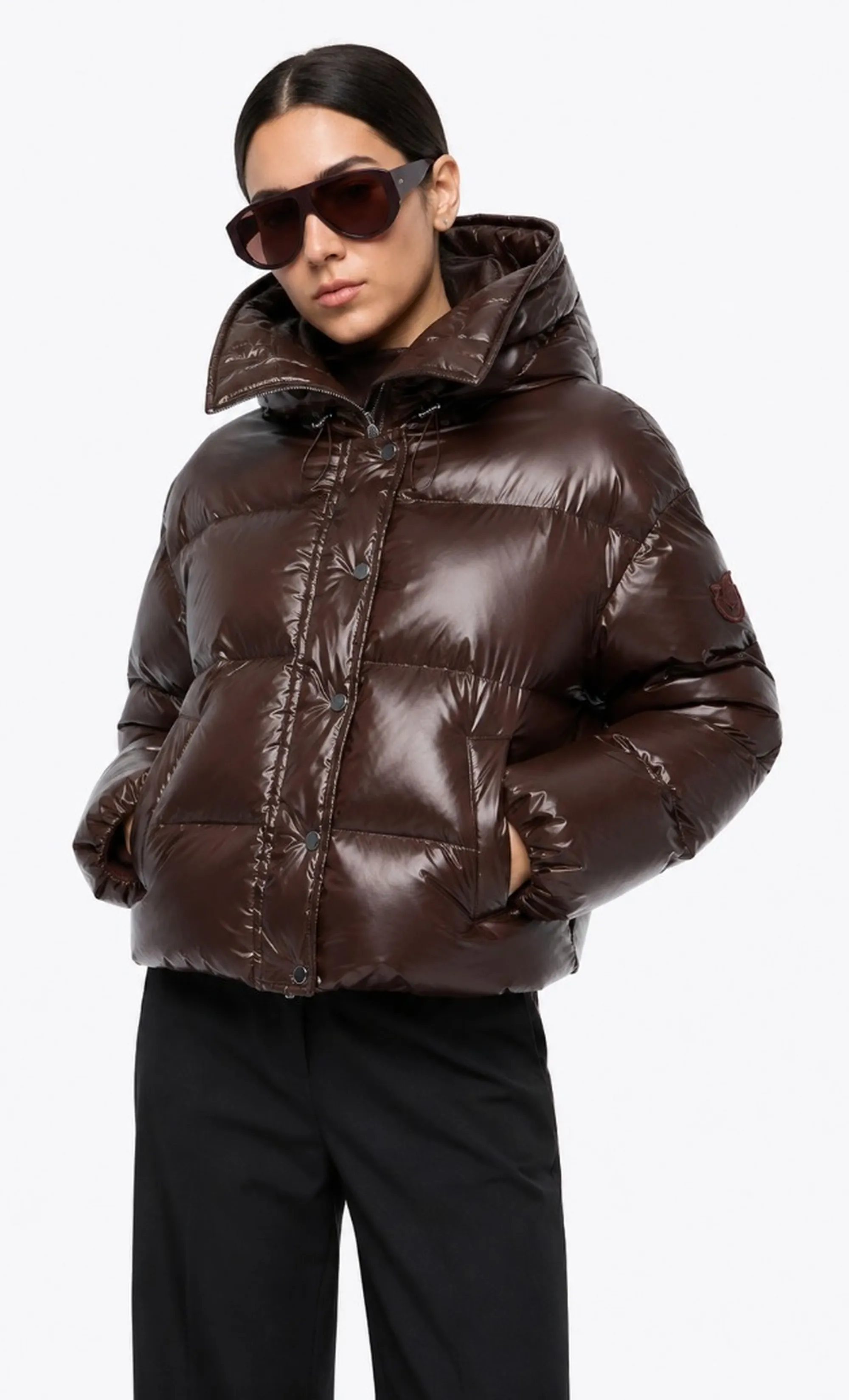 Pinko Piumino Impasto Imbottito Marrone 105656A3Fi 186176