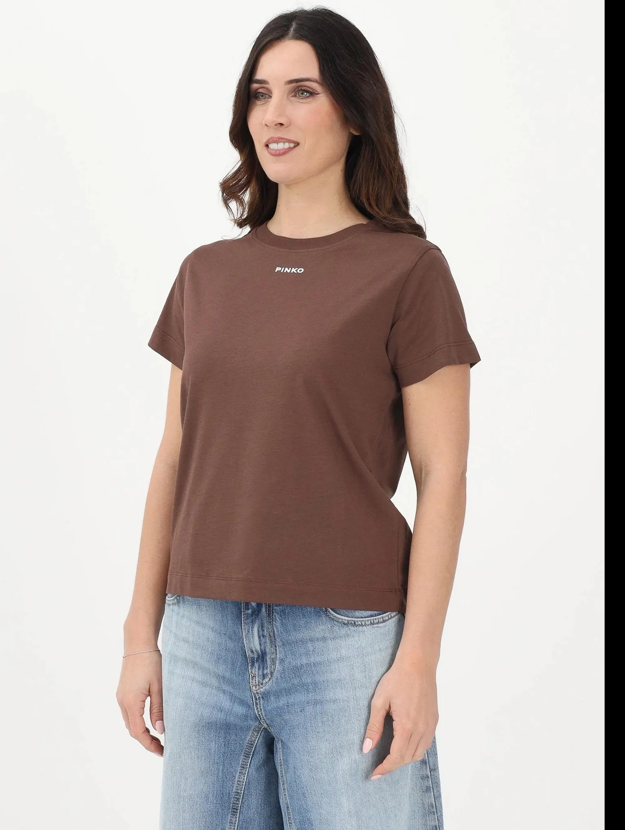 Pinko B'T-Shirt Basico' Brown 100373A34F 170136