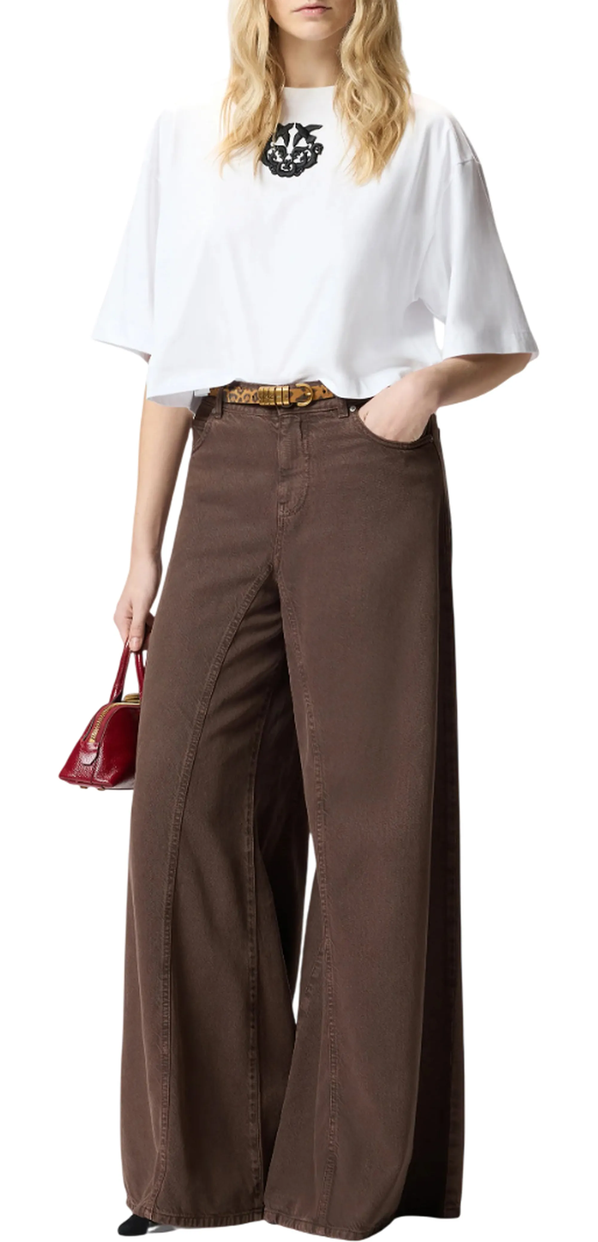 Pinko B'T-Shirt Borghetto' White 106814A3Am 176595