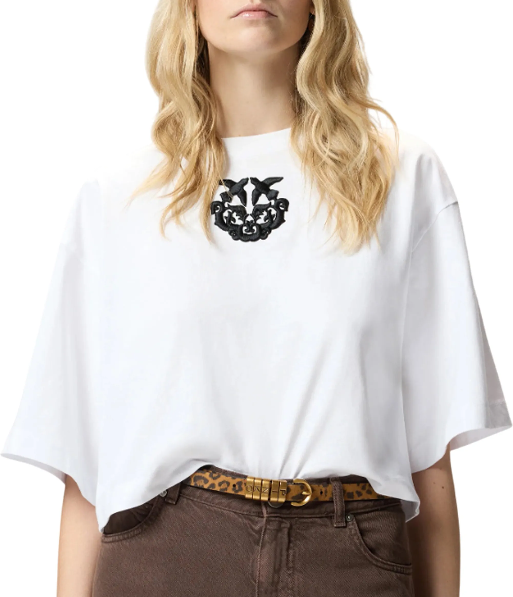 Pinko B'T-Shirt Borghetto' White 106814A3Am 176599