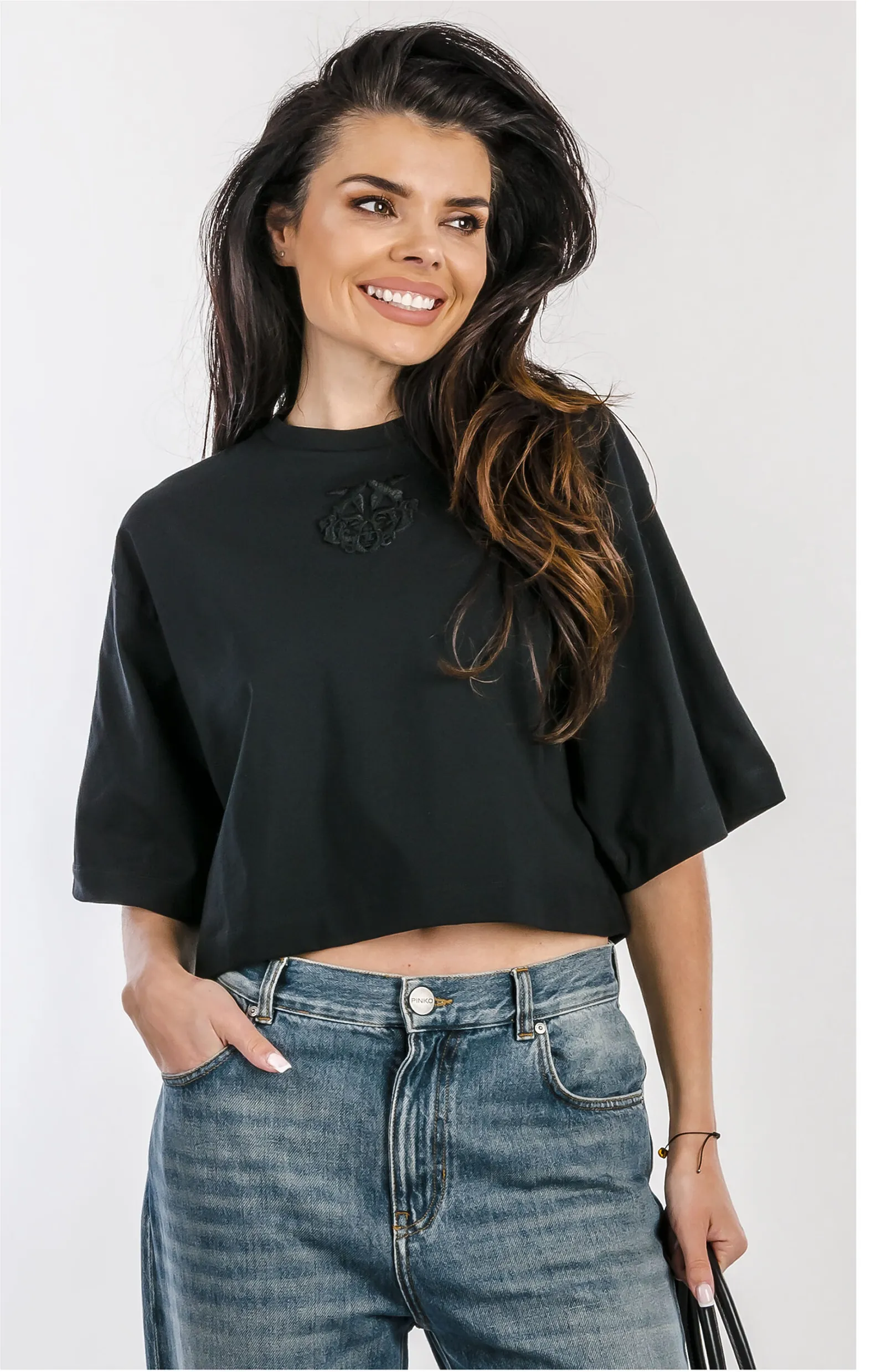 Pinko T-Shirt Borghetto Nero 106814A3Am 173640