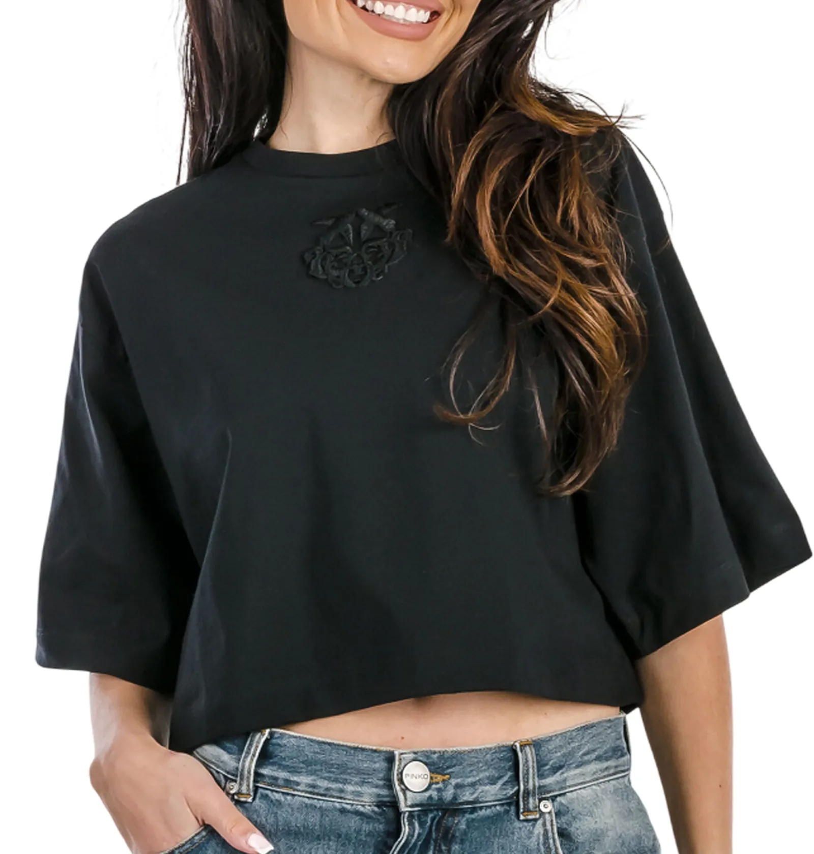 Pinko T-Shirt Borghetto Nero 106814A3Am 176591