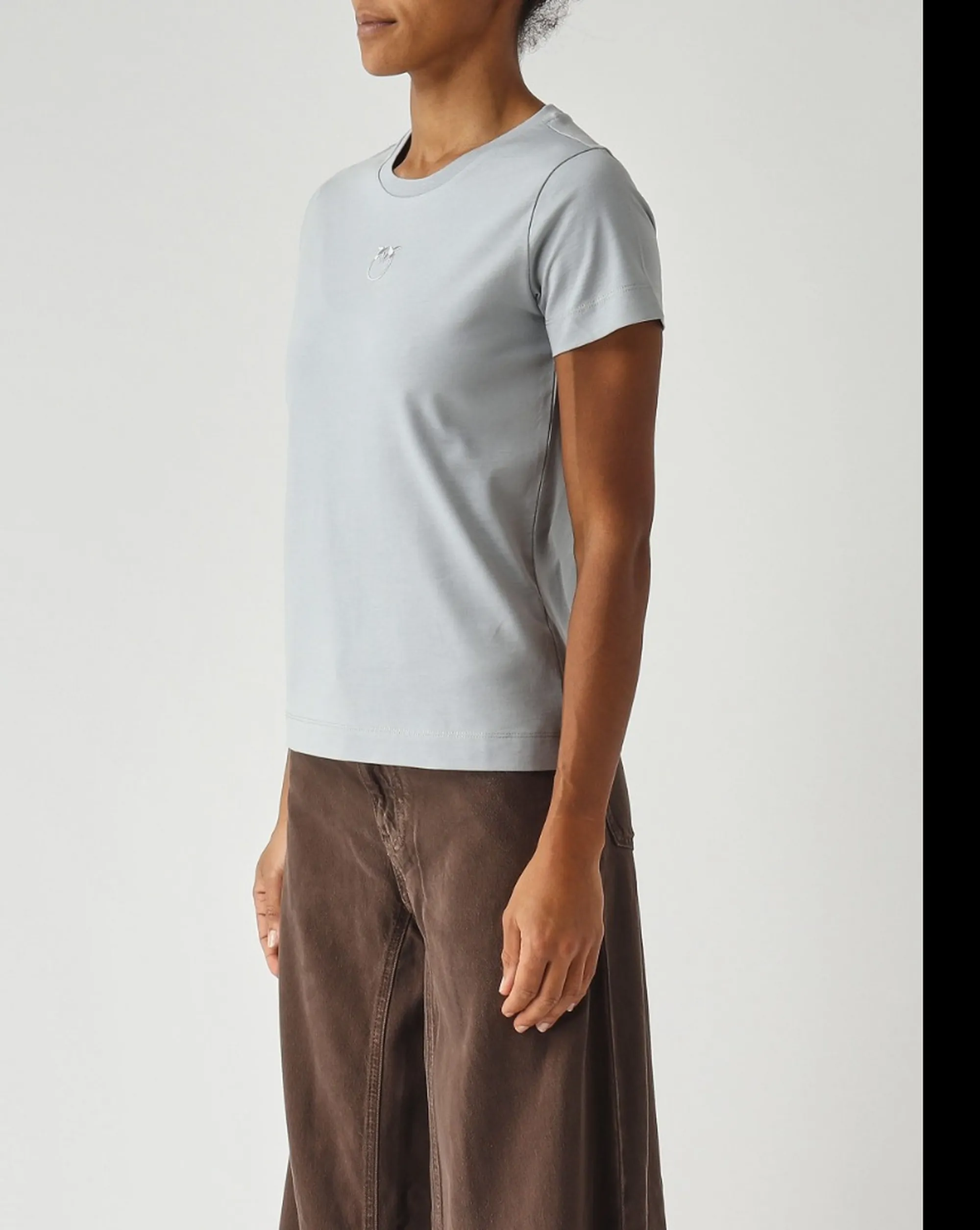 Pinko B'T-Shirt Bussolotto' Sky Blue 100355A339 183455
