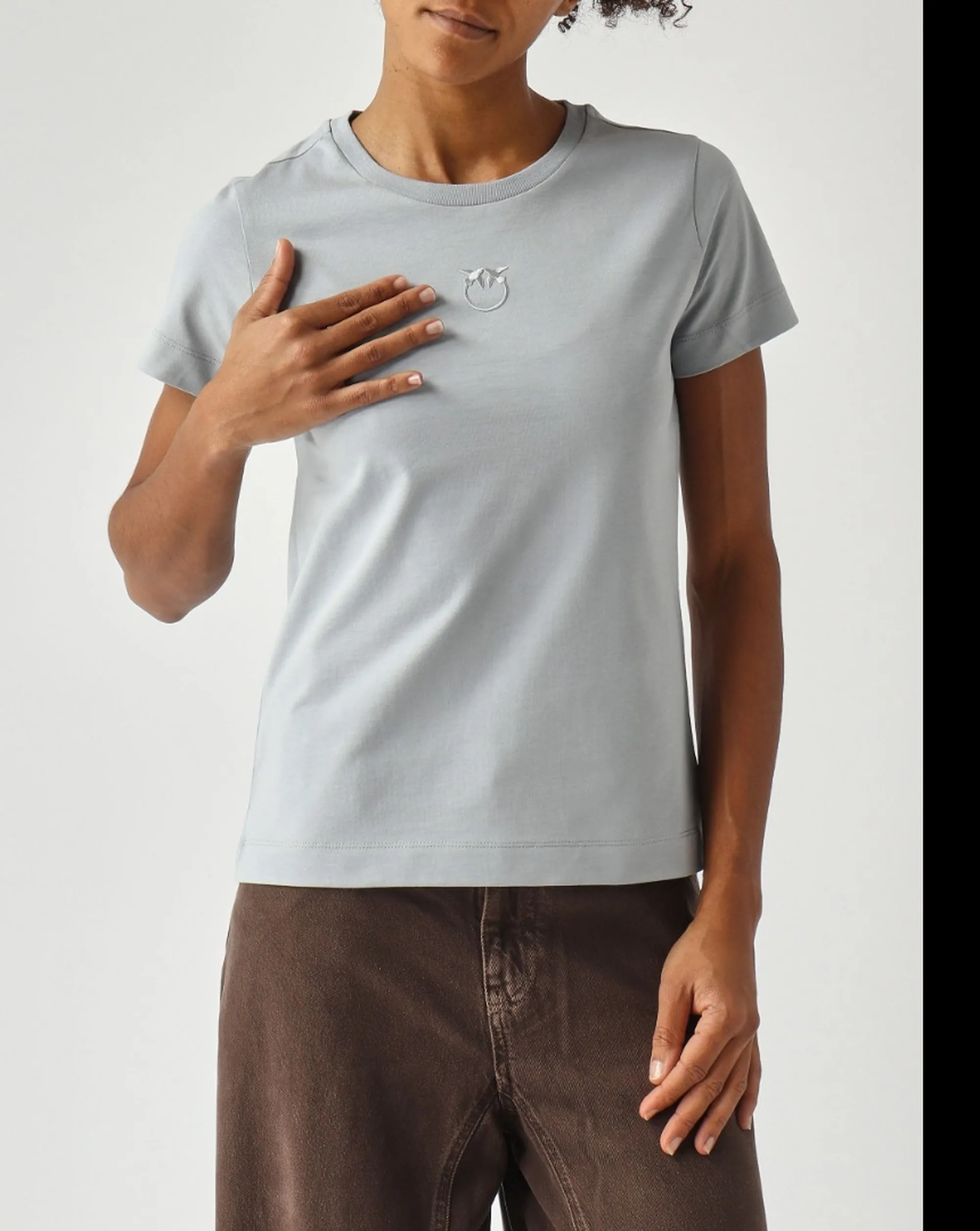 Pinko B'T-Shirt Bussolotto' Sky Blue 100355A339 183456