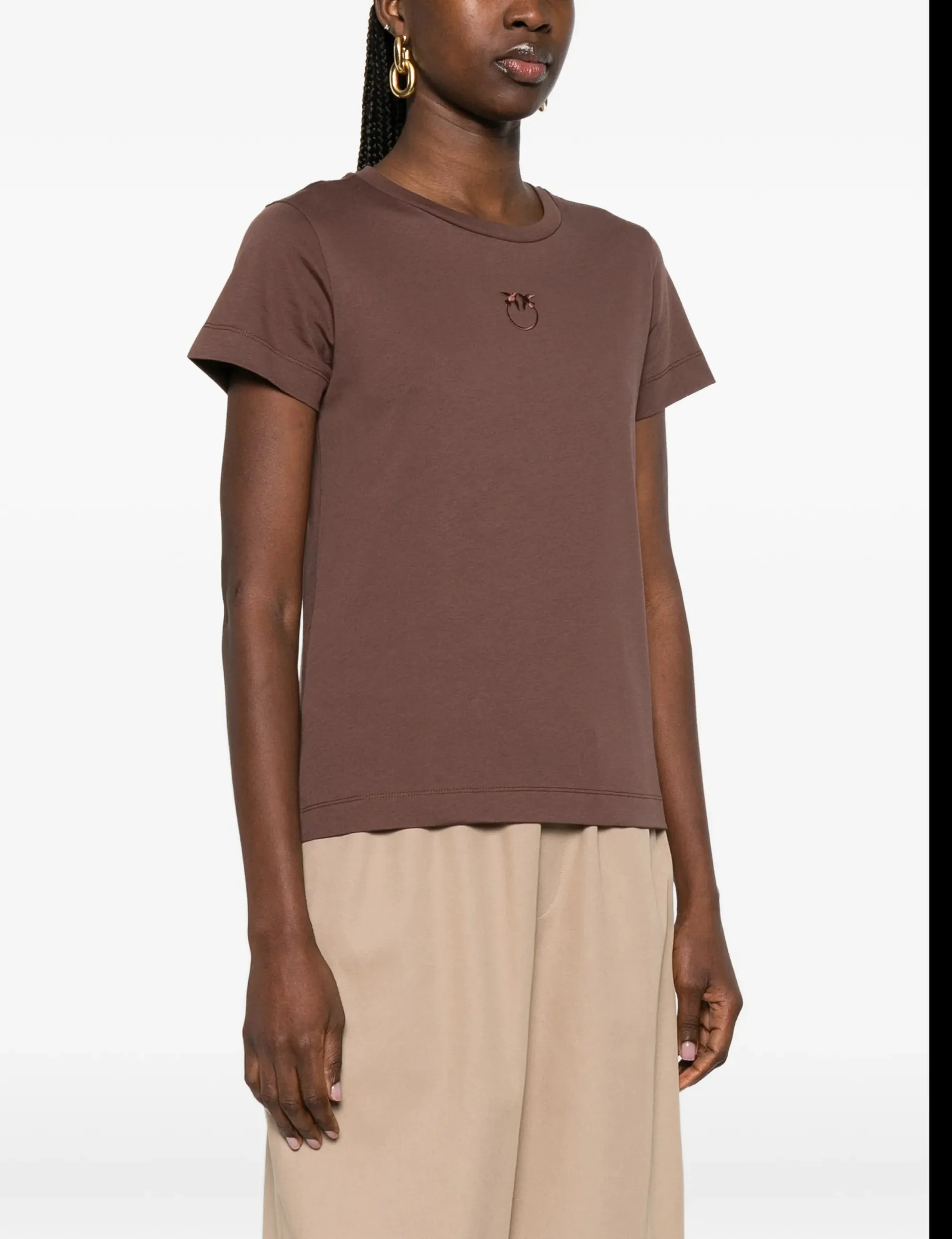 Pinko B'T-Shirt Bussolotto' Brown 100355A339 170120