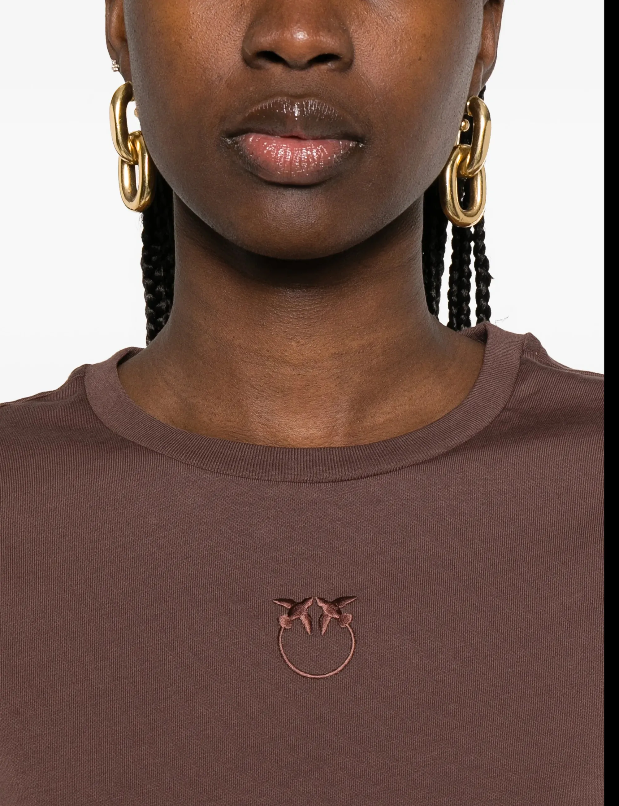 Pinko B'T-Shirt Bussolotto' Brown 100355A339 170121