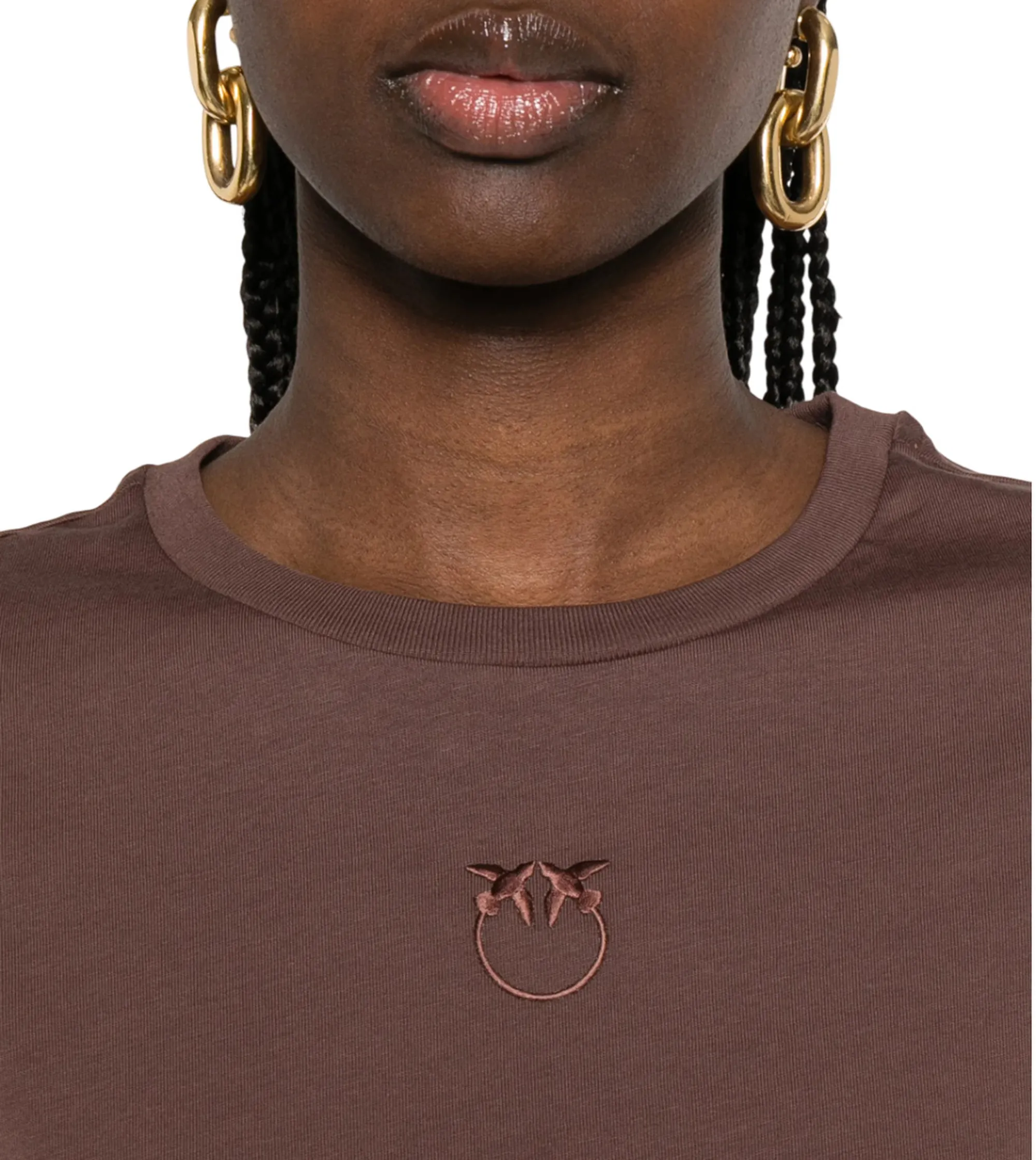 Pinko T-Shirt Bussolotto Marrone 100355A339 178528