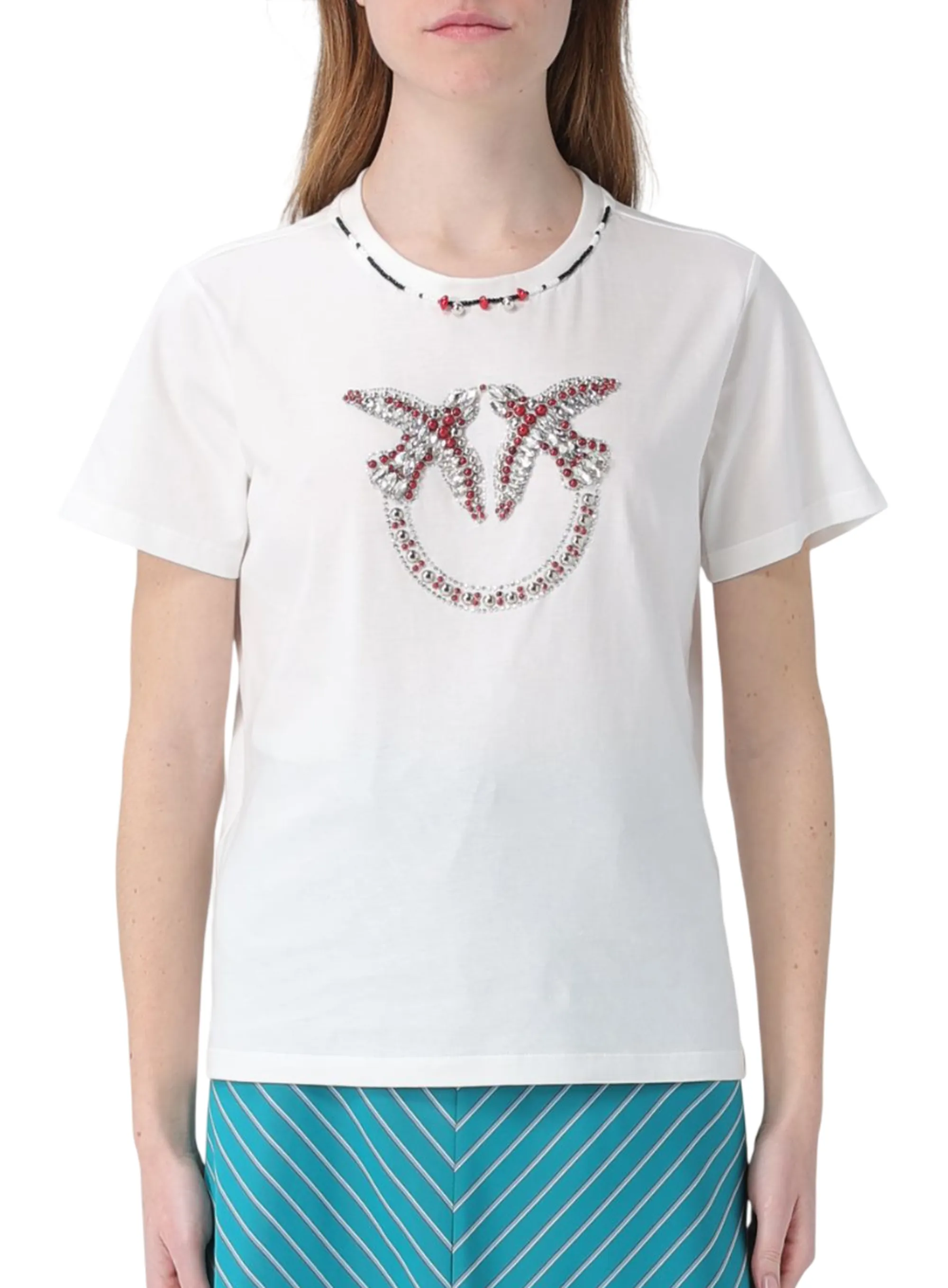 Pinko B'T-Shirt Fidenza' White 107094A3C7 176526