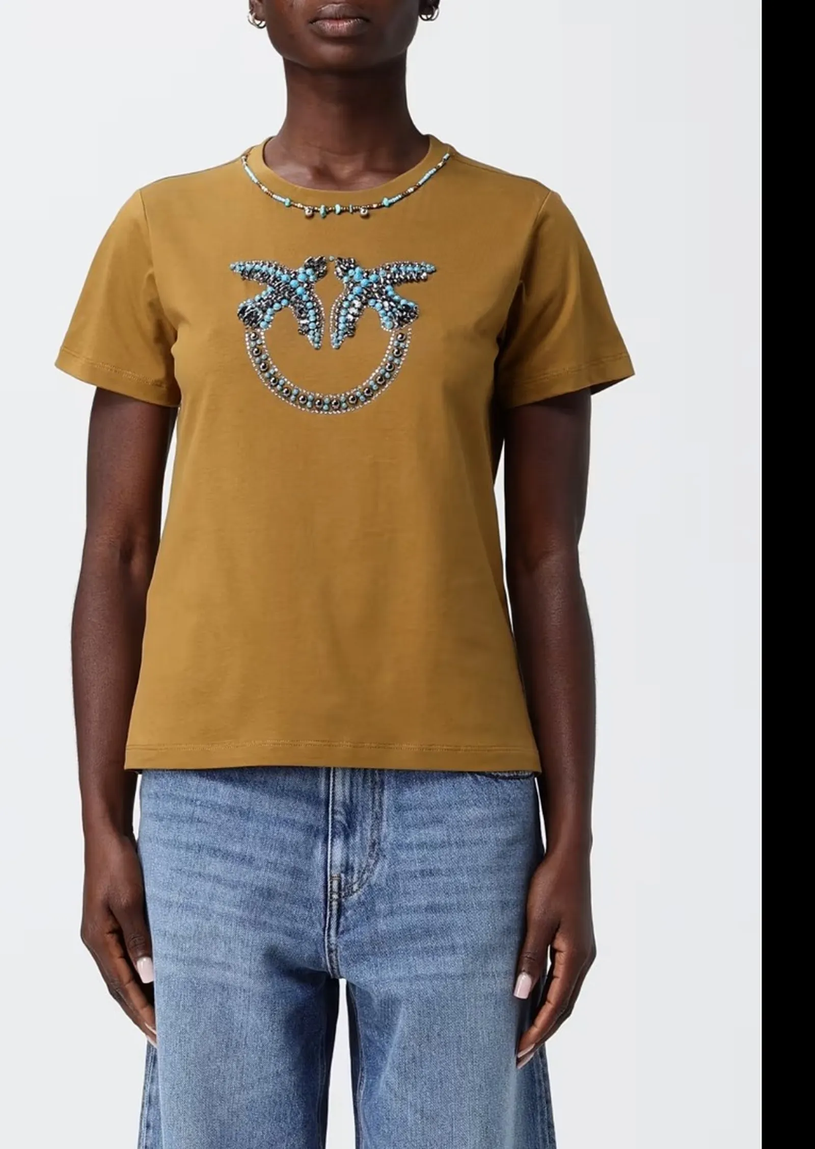 Pinko T-Shirt Fidenza Marrone 107094A3C7 181275