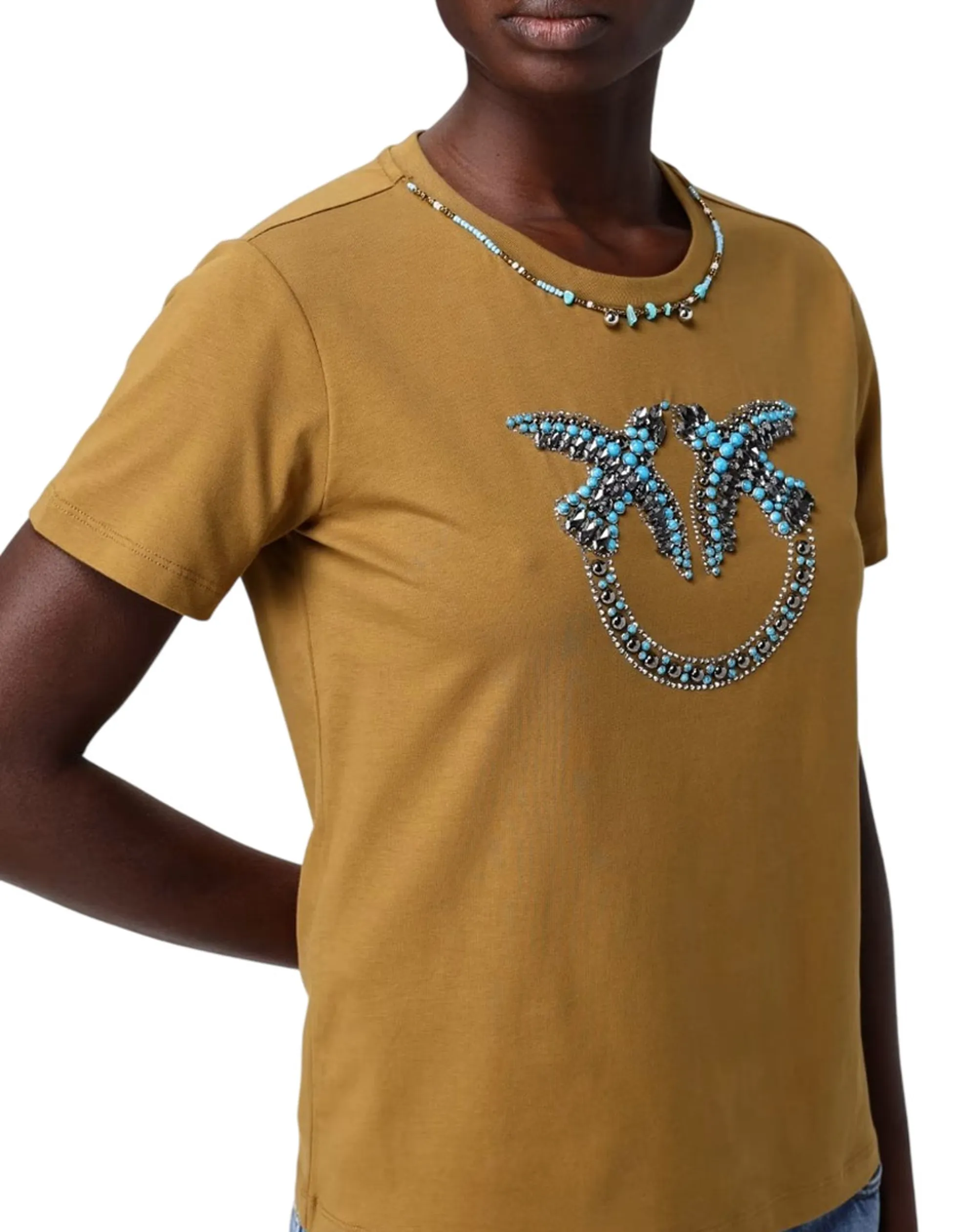 Pinko B'T-Shirt Fidenza' Brown 107094A3C7 181432