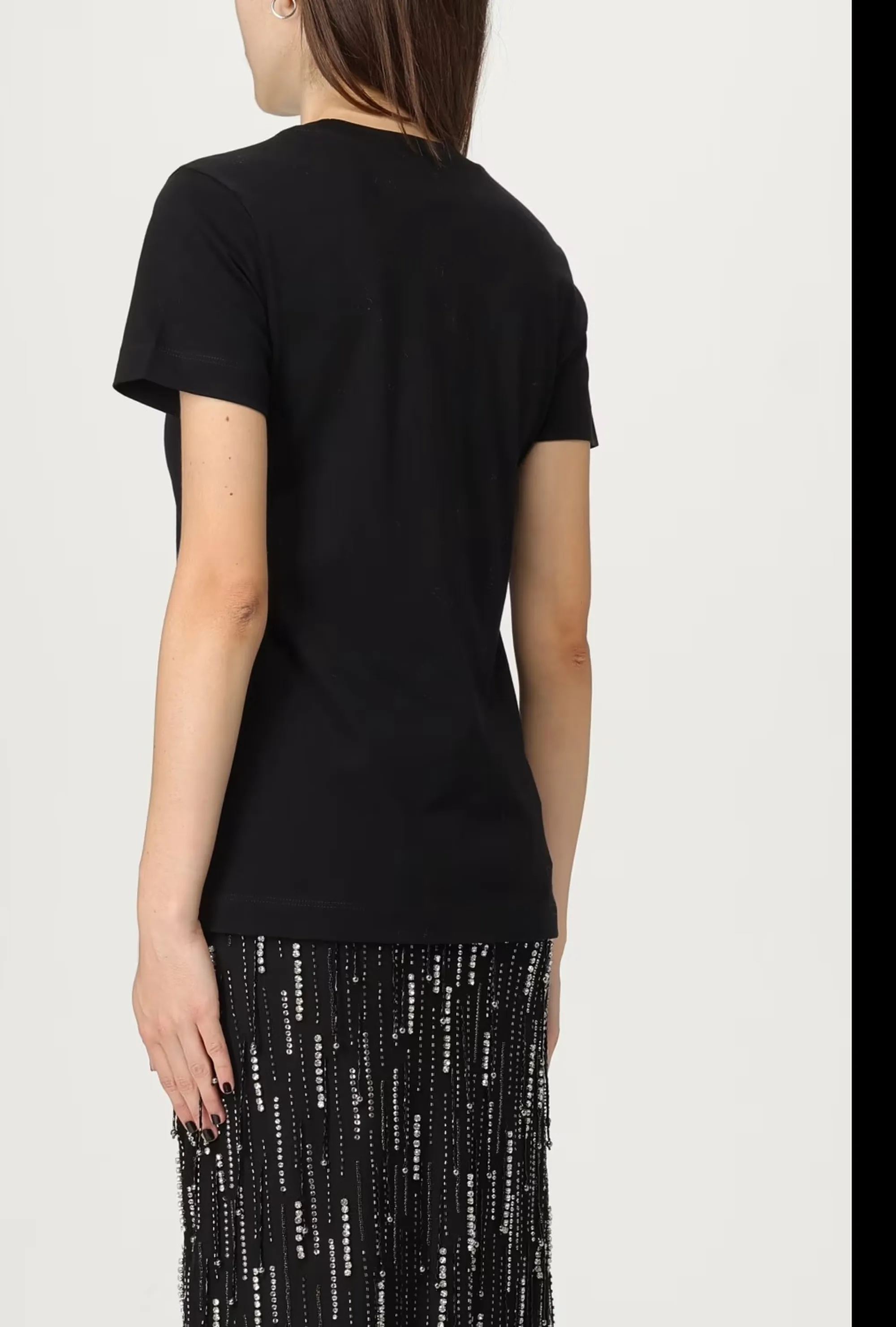 Pinko B'Logo Embroidered T-Shirt' Black 101752A2Rd 154370