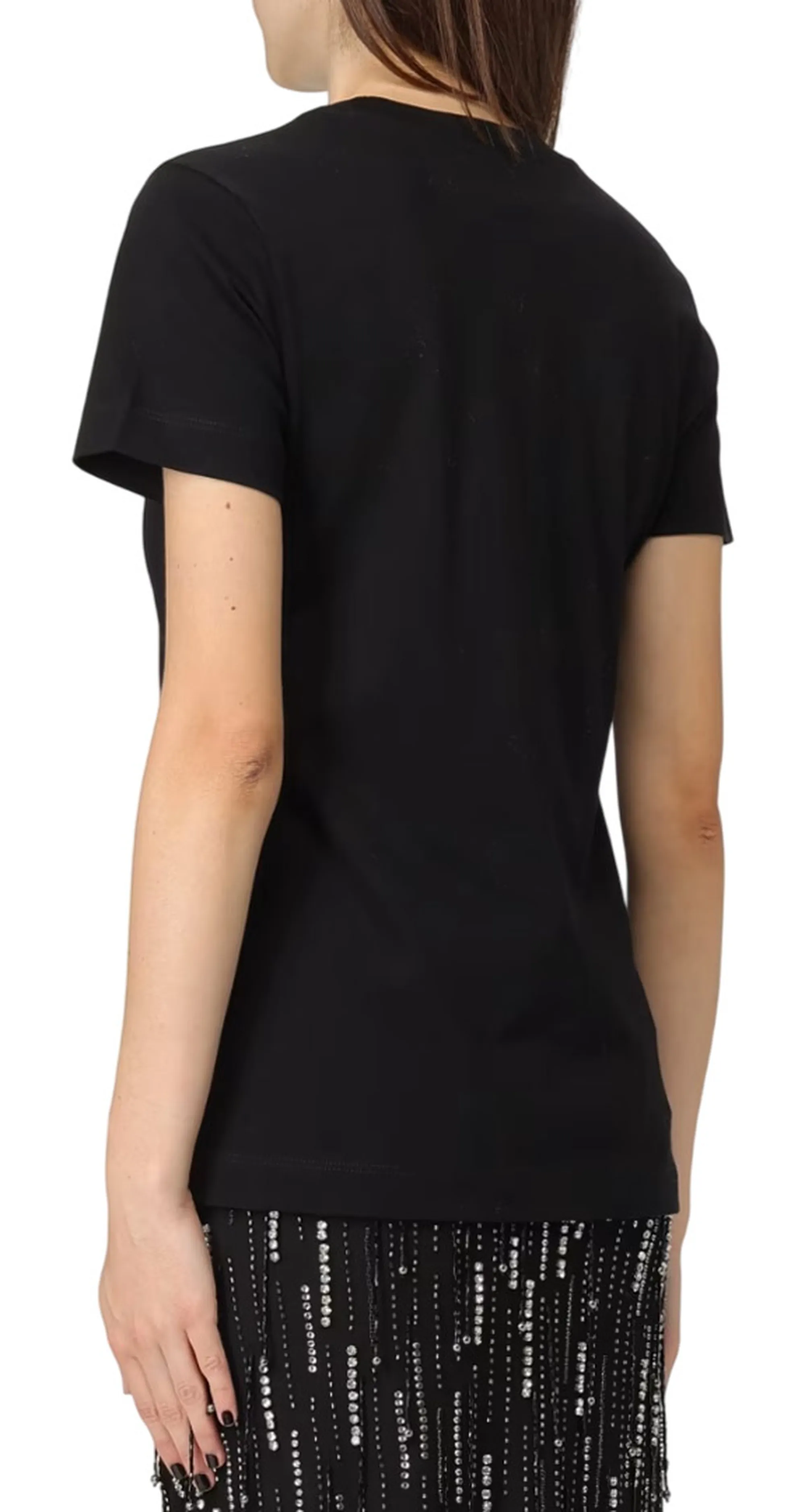Pinko B'Logo Embroidered T-Shirt' Black 101752A2Rd 154965