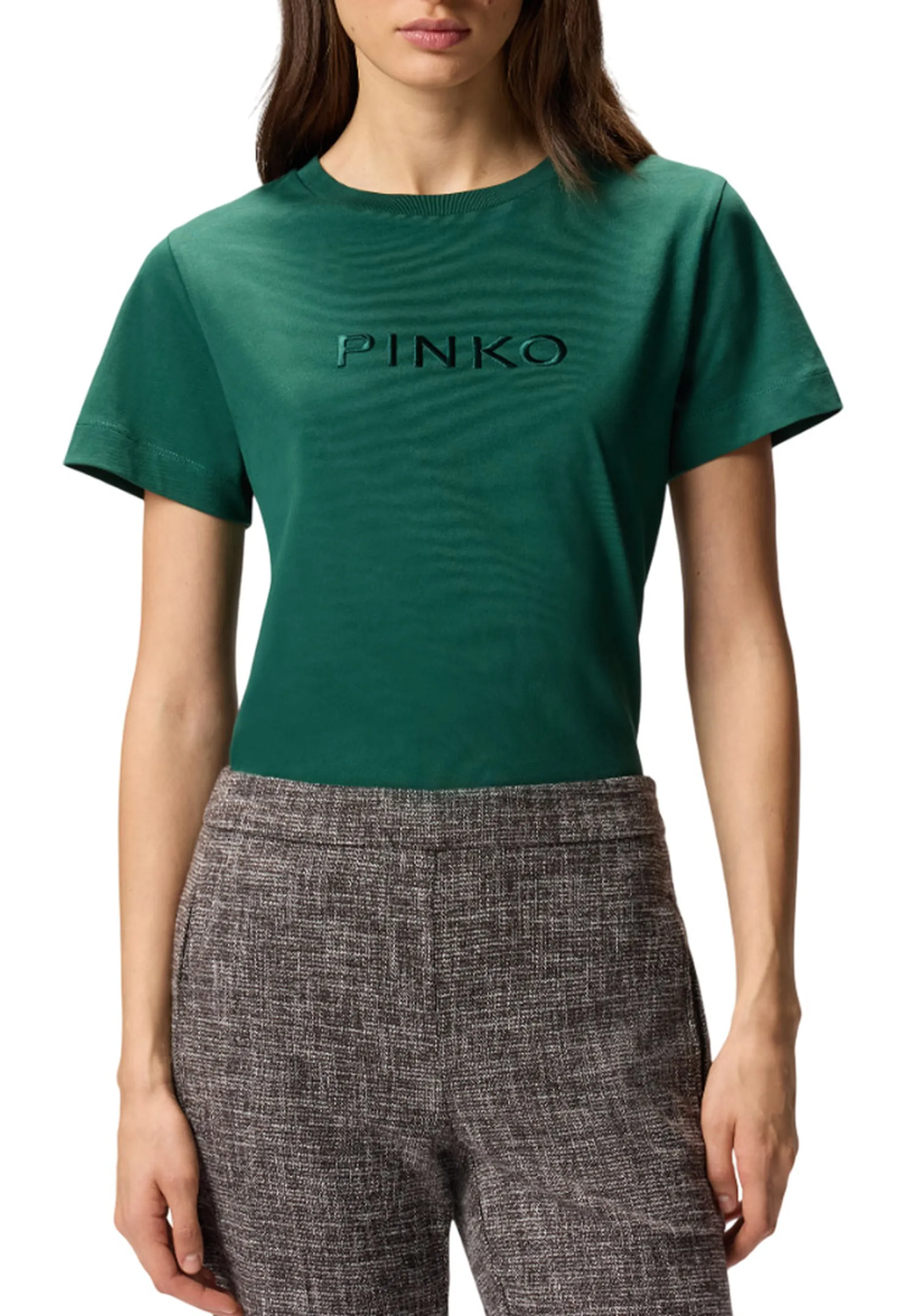 Pinko B'Logo Embroidered T-Shirt' Petrol 101752A2Rd 154955