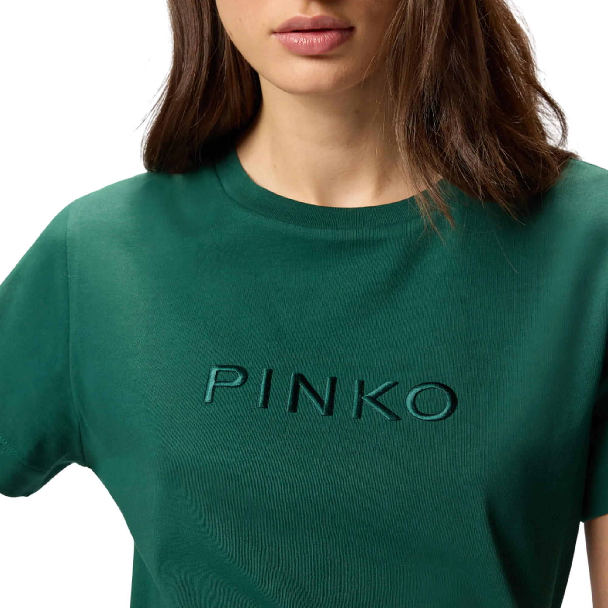 Pinko B'Logo Embroidered T-Shirt' Petrol 101752A2Rd 154958