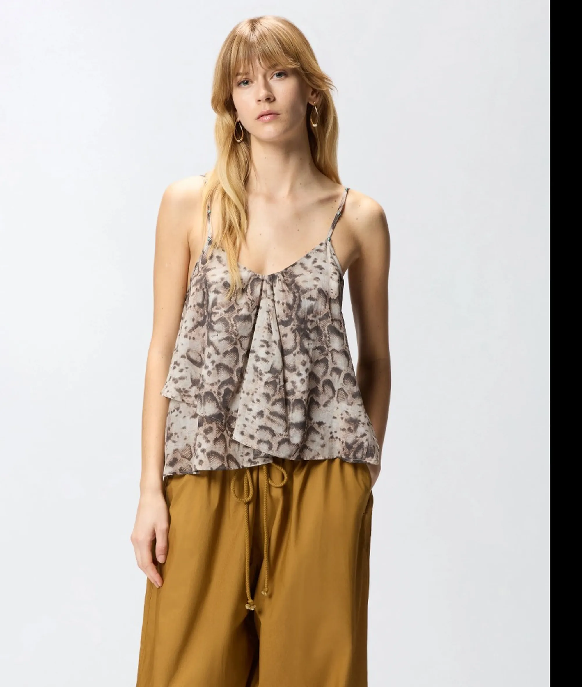 Pinko Top Stampa Snake Beige 106868A3Ap 181019