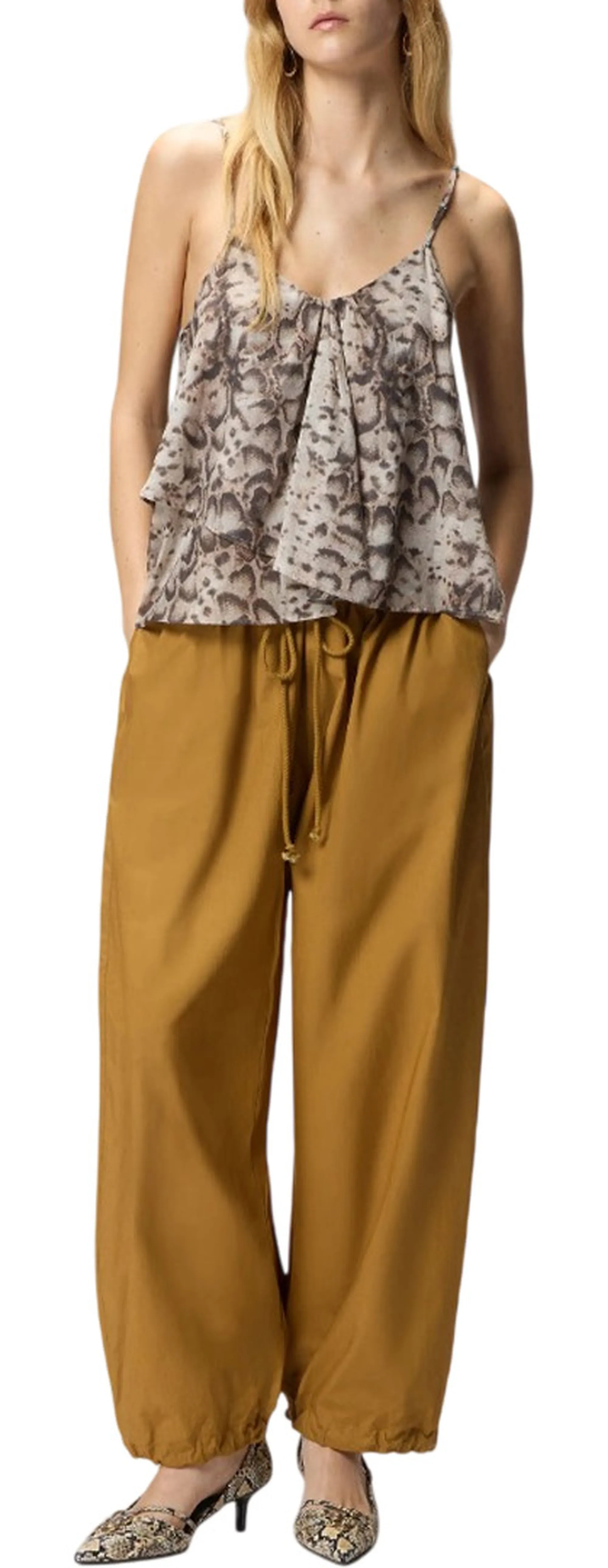 Pinko B'Snake Print Top' Beige 106868A3Ap 181282