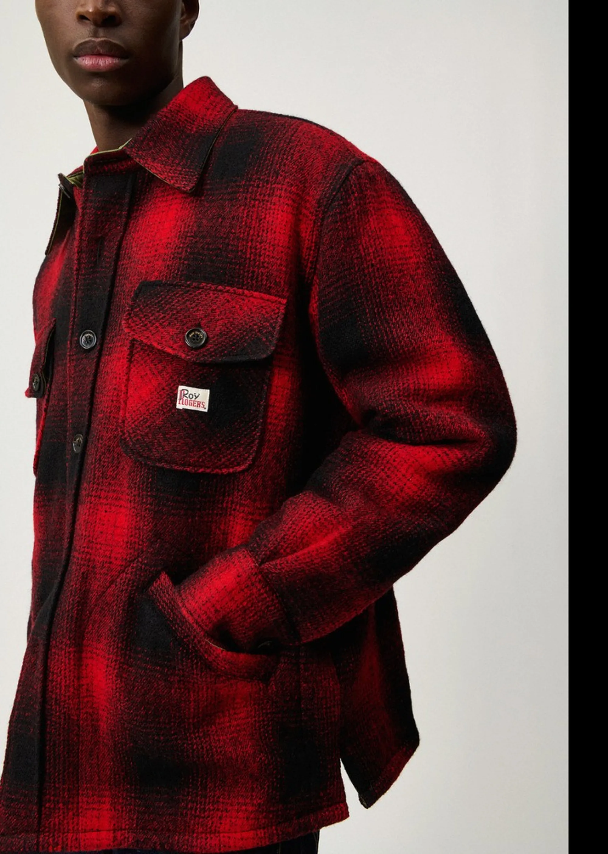 Roy Rogers B'Checked Wool Buffalo Coat' Red Rru90390Cw03Xxxx 190794