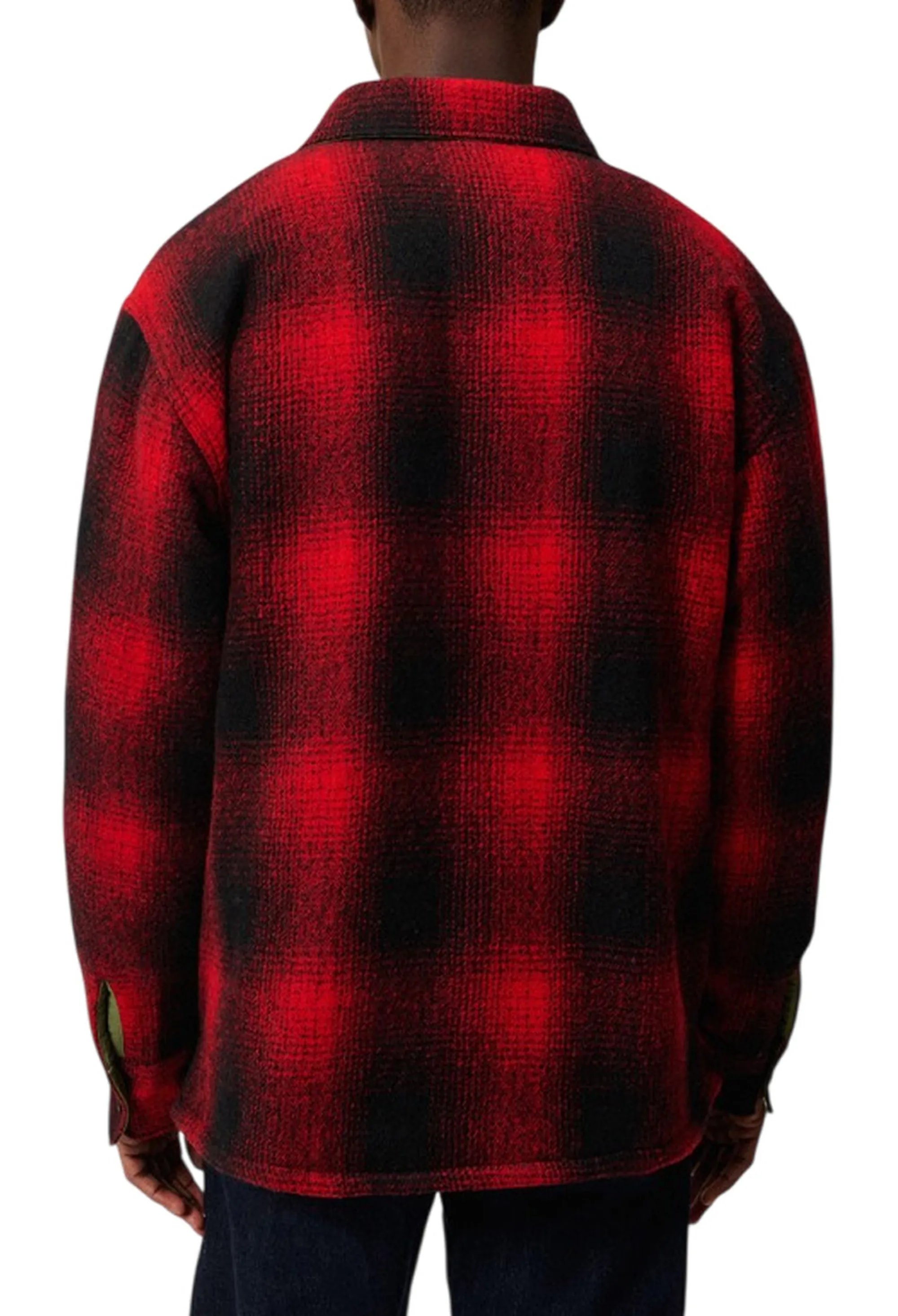 Roy Rogers Cappotto Buffalo In Lana A Quadri Rosso Rru90390Cw03Xxxx 191592