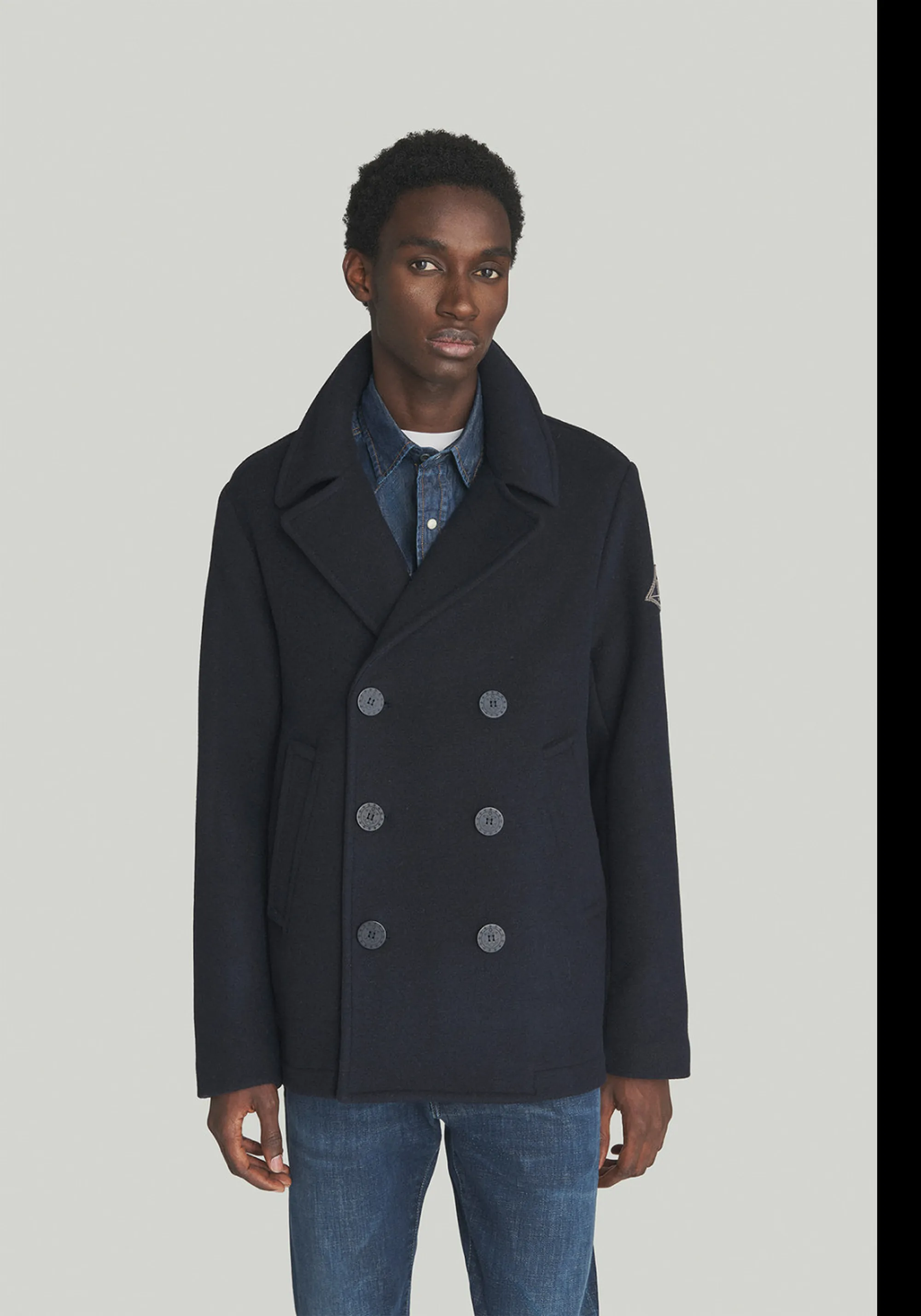 Roy Rogers B'Melton Wool Coat' Blu Rru90280T706Xxxx 157151