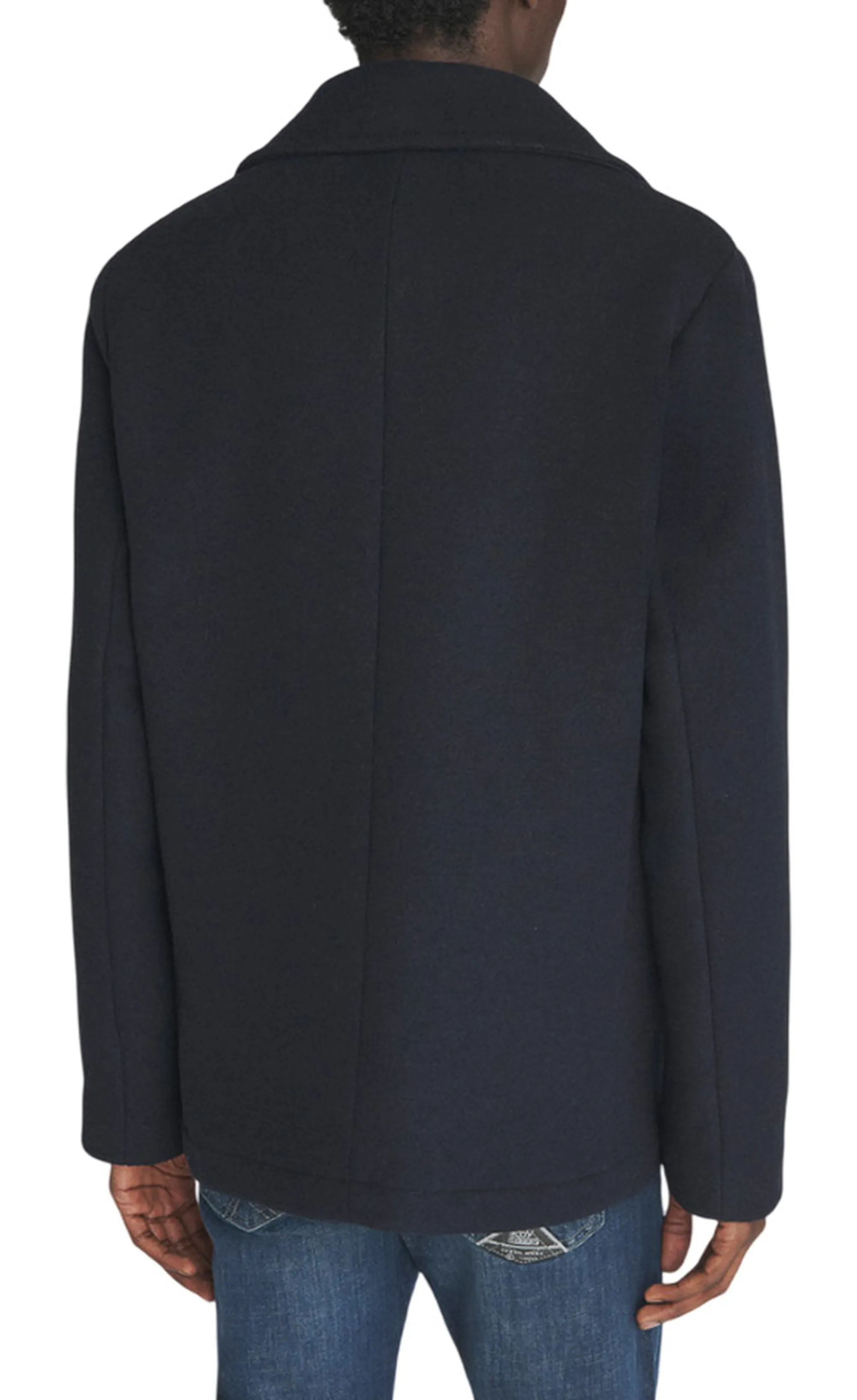 Roy Rogers Cappotto Melton In Lana Blu Rru90280T706Xxxx 158147