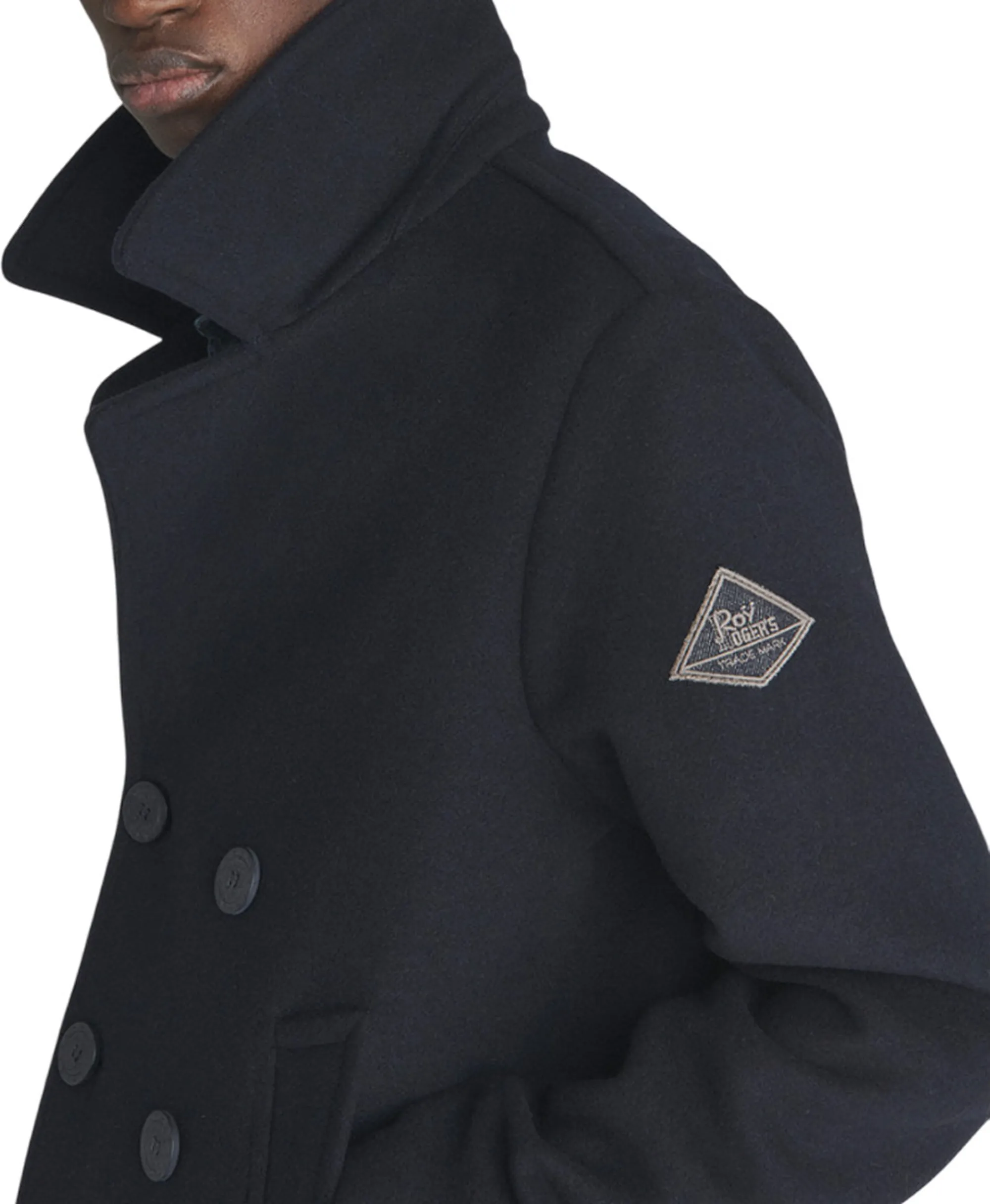 Roy Rogers Cappotto Melton In Lana Blu Rru90280T706Xxxx 158149