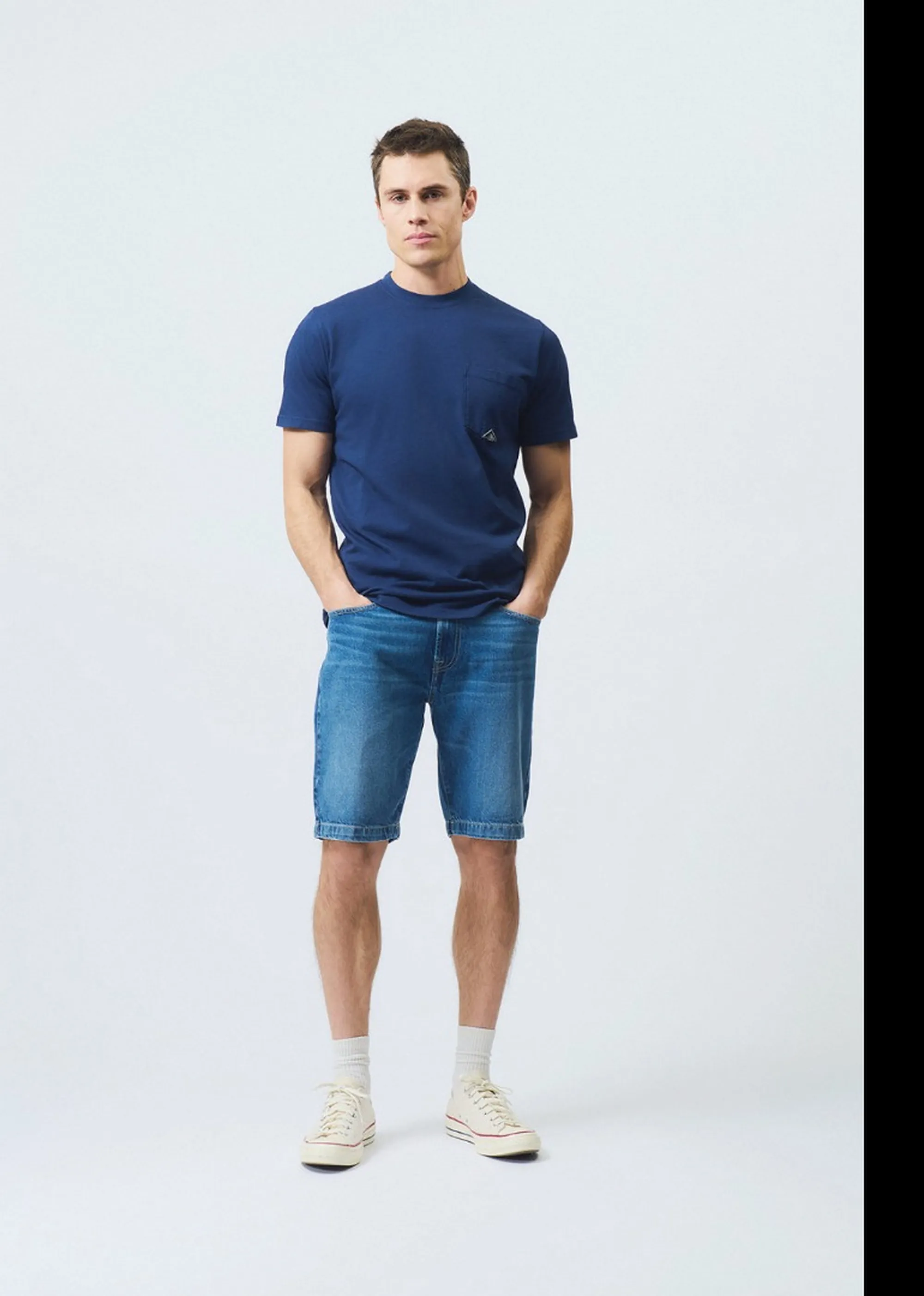 Roy Rogers B'T-Shirt Pocket In Jersey' Denim Rru634Ca160111 175870