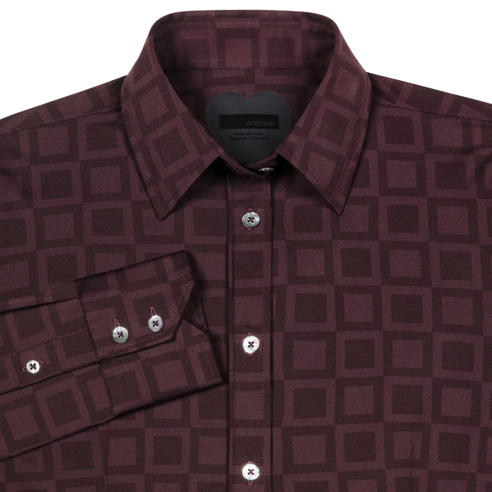 Rrd Camicia Dori Bordeaux W25815 157518