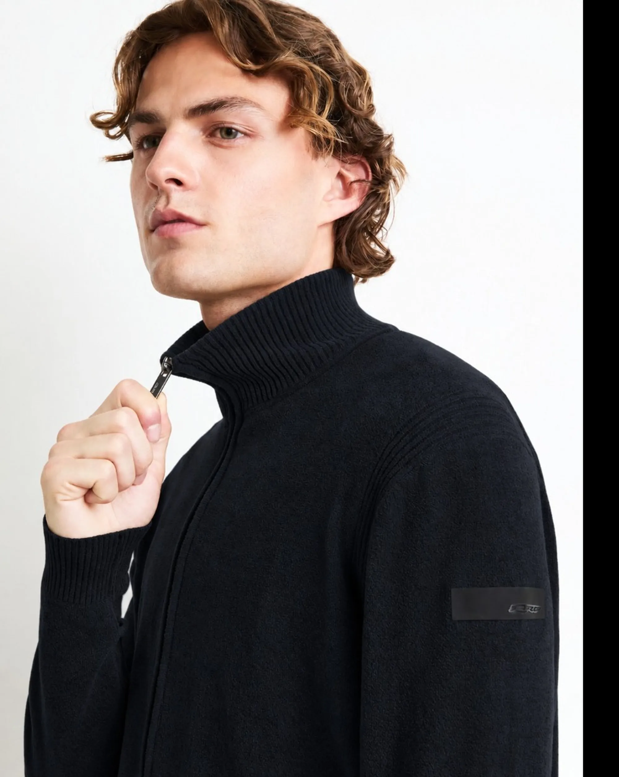 Rrd B'Velvet Full Zip Cardigan' Blue Black W26134 190544