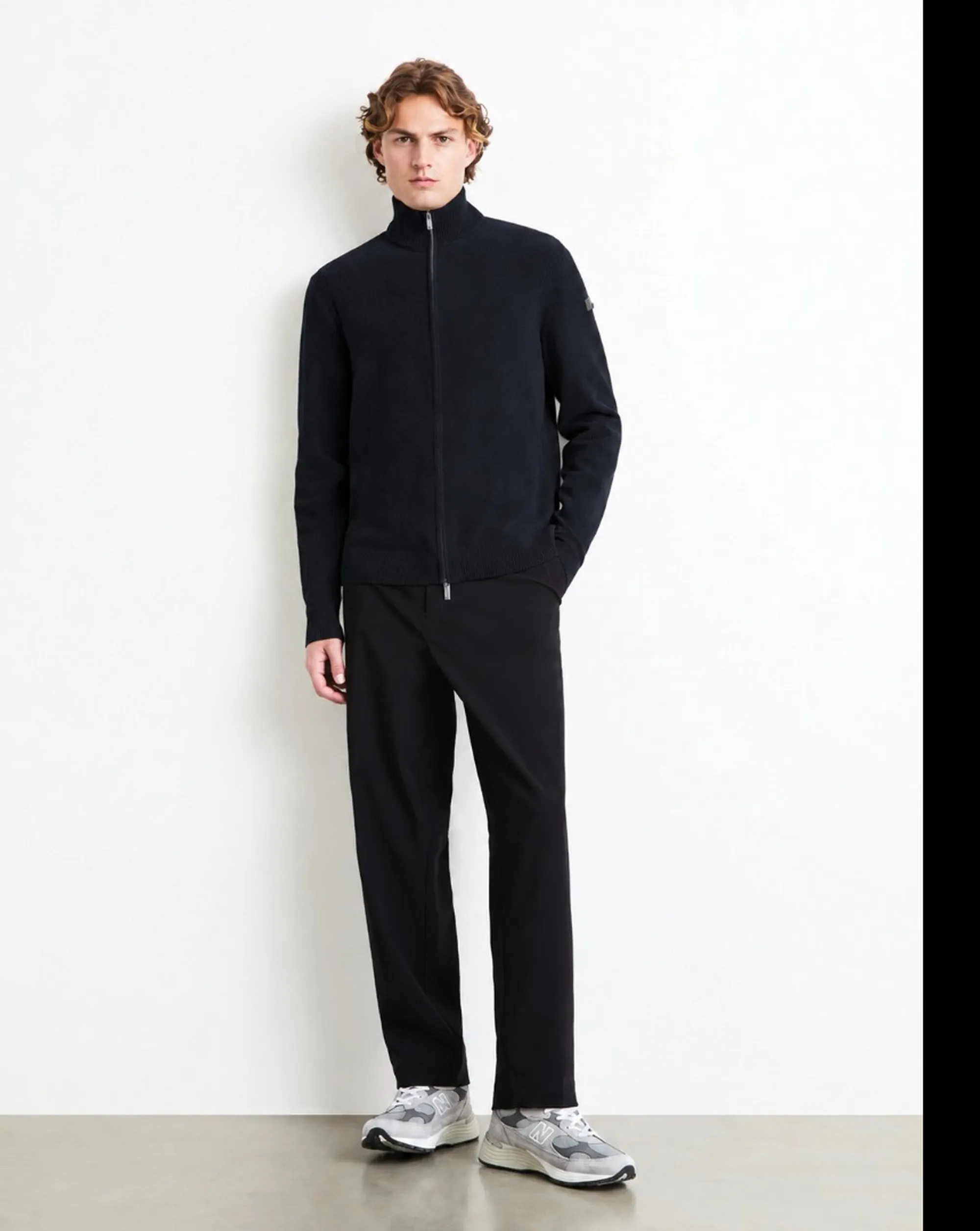 Rrd B'Velvet Full Zip Cardigan' Blue Black W26134 190547