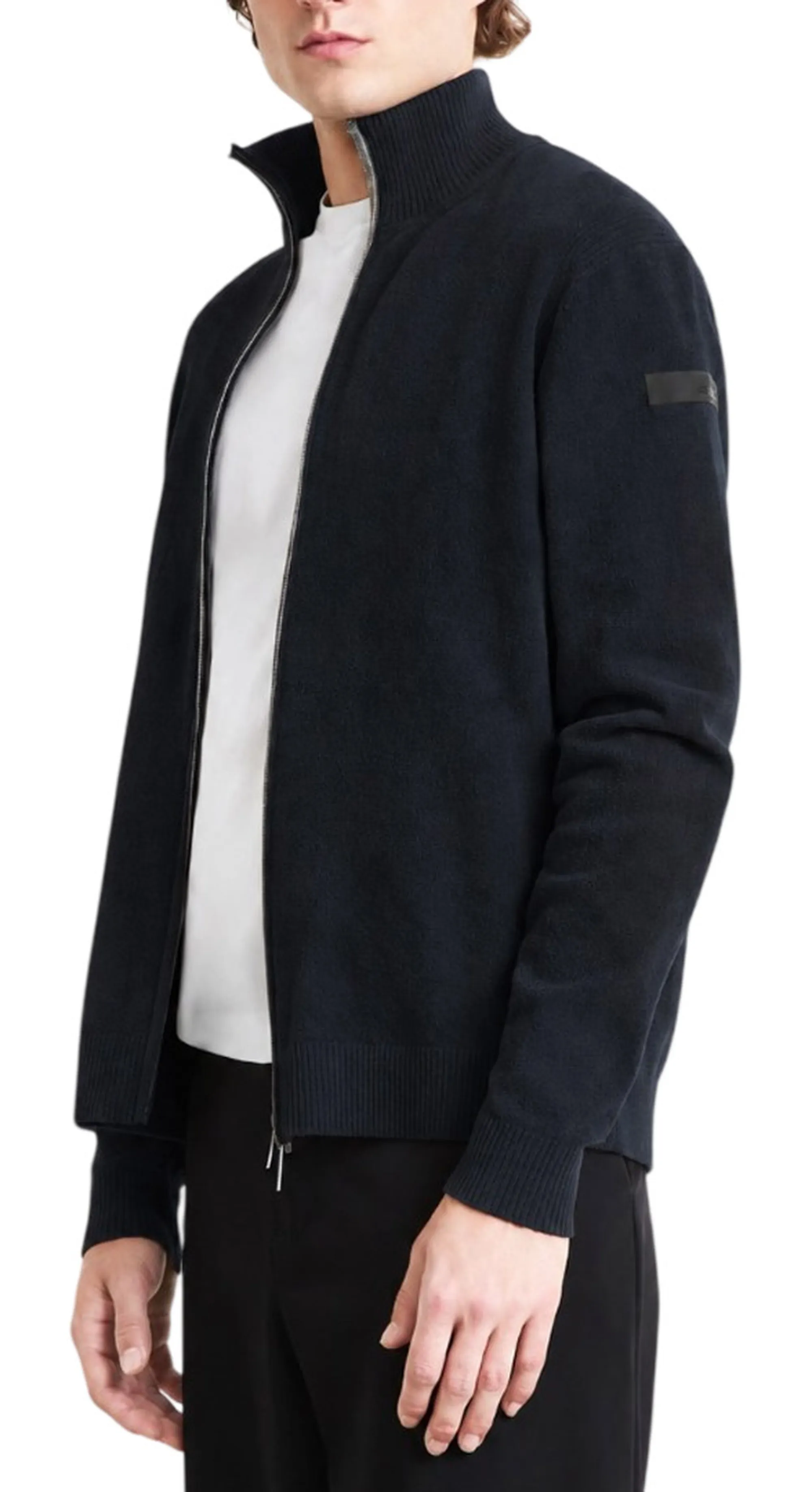 Rrd B'Velvet Full Zip Cardigan' Blue Black W26134 190684