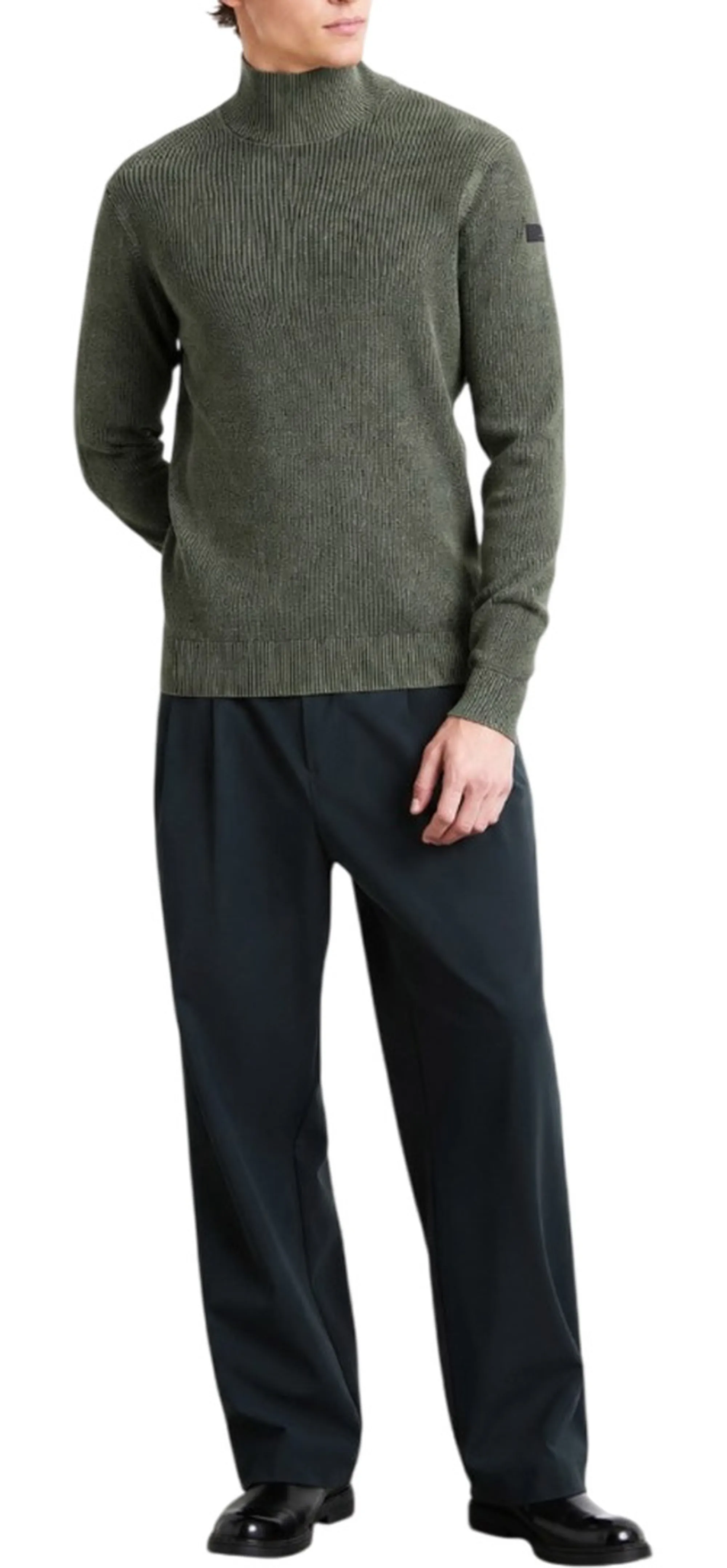 Rrd B'Cotton Techno Wash Turtleneck Turtleneck' Forest Green W26150 191716
