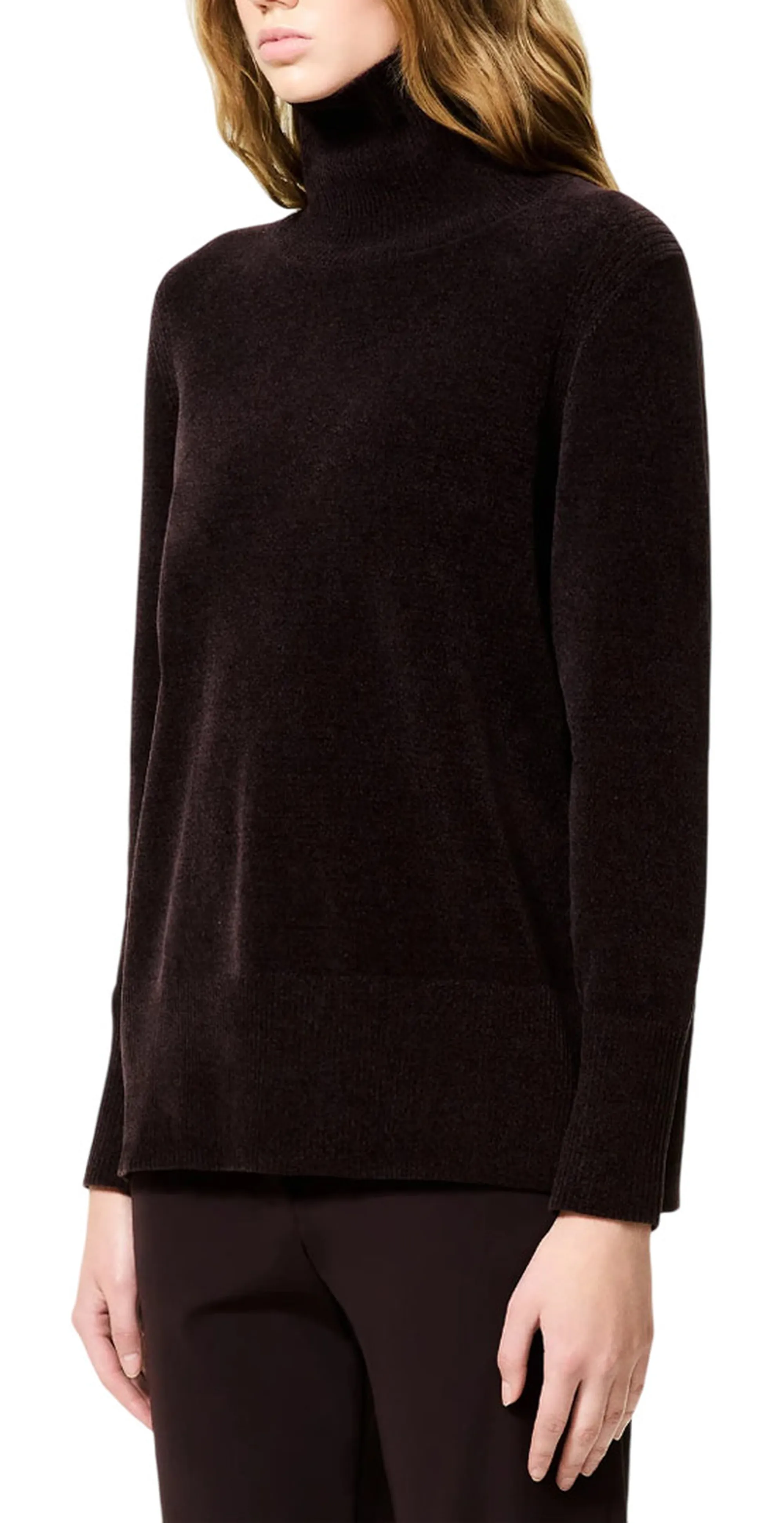 Rrd B'Velvet Vent Turtleneck' Bordeaux W25631 157411