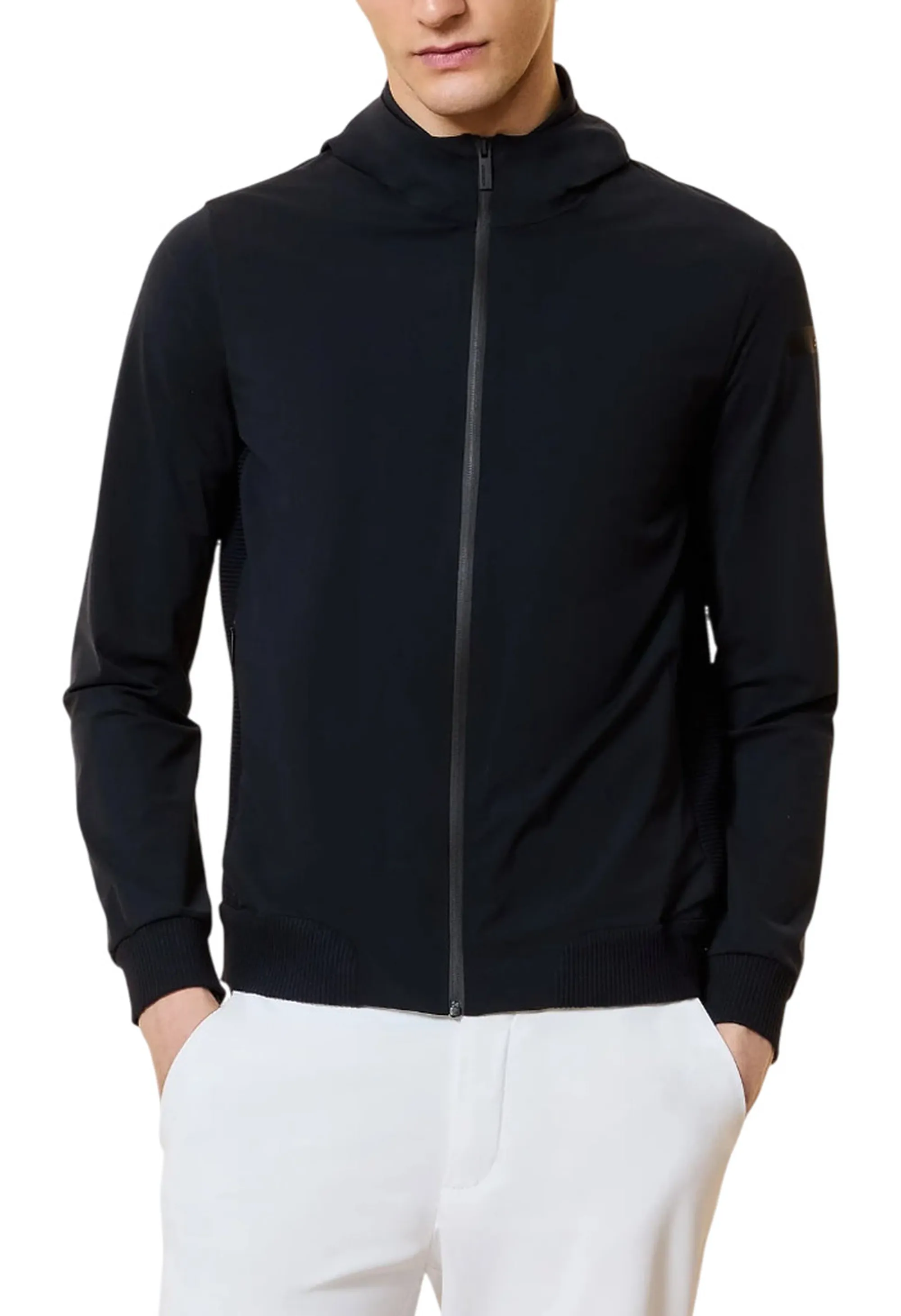 Rrd B'Surflex Soft Touch Hood Zip Fleece' Blue Black S26156 174247