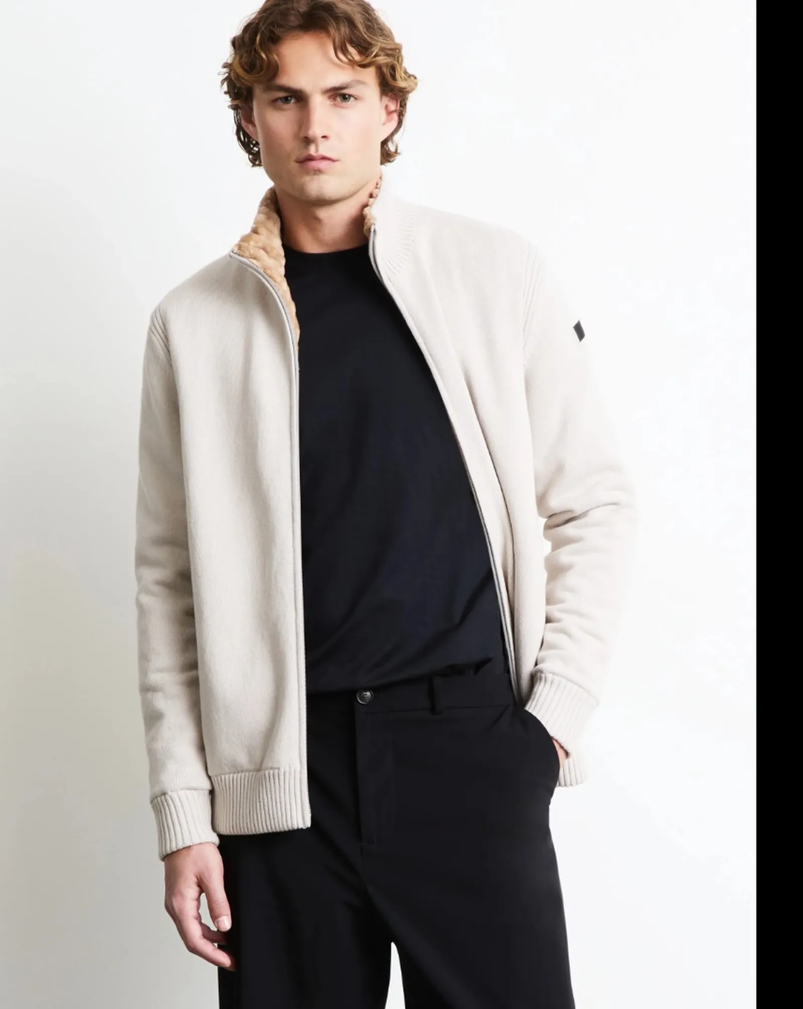 Rrd Giubbino Cotton Plain Velvet Rib Full Zip Soft Ice W26142 191621