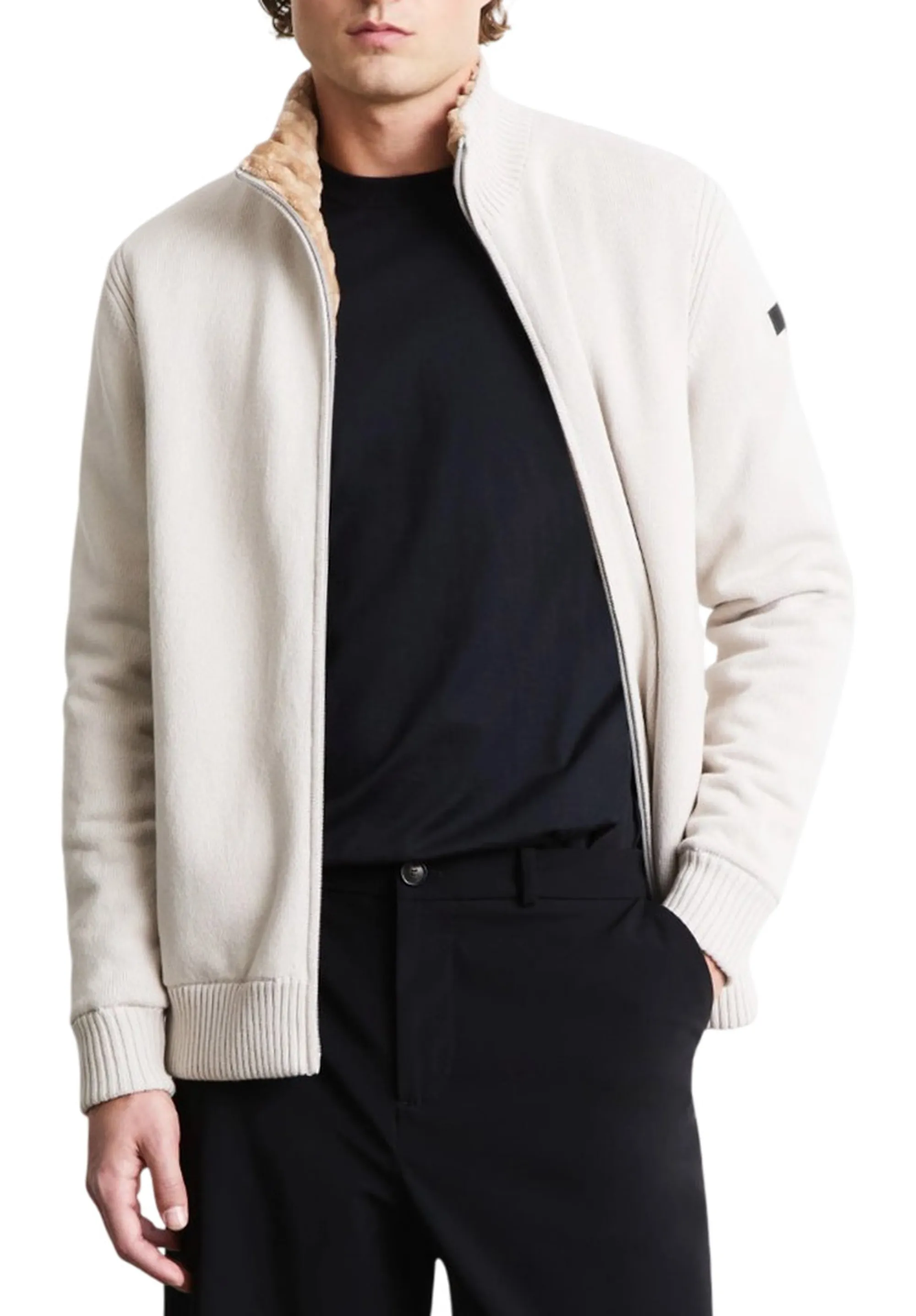 Rrd Giubbino Cotton Plain Velvet Rib Full Zip Soft Ice W26142 192419