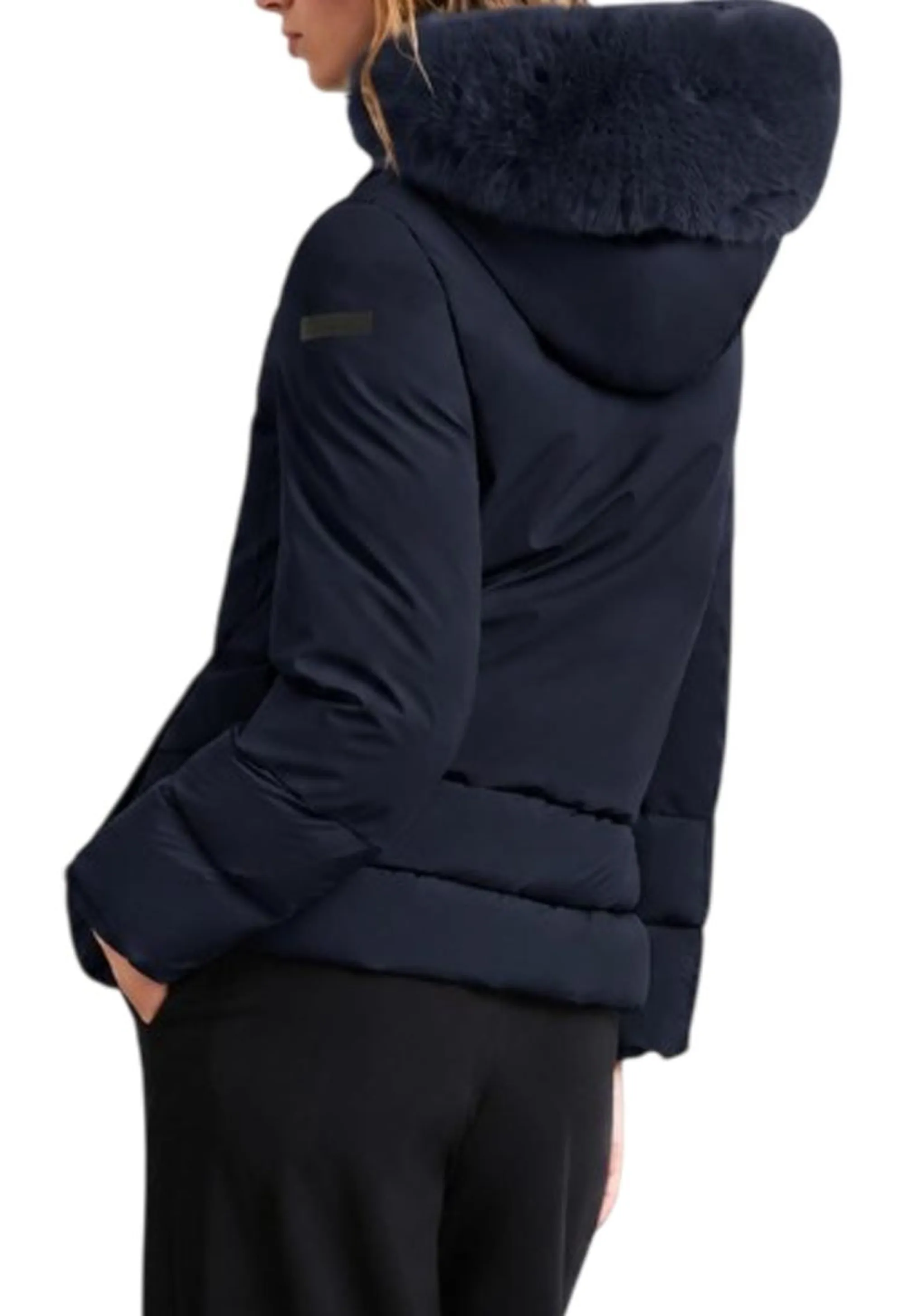 Rrd Giubbino Montecristo Hybrid Hood Fur Blue Black W26509F 198754