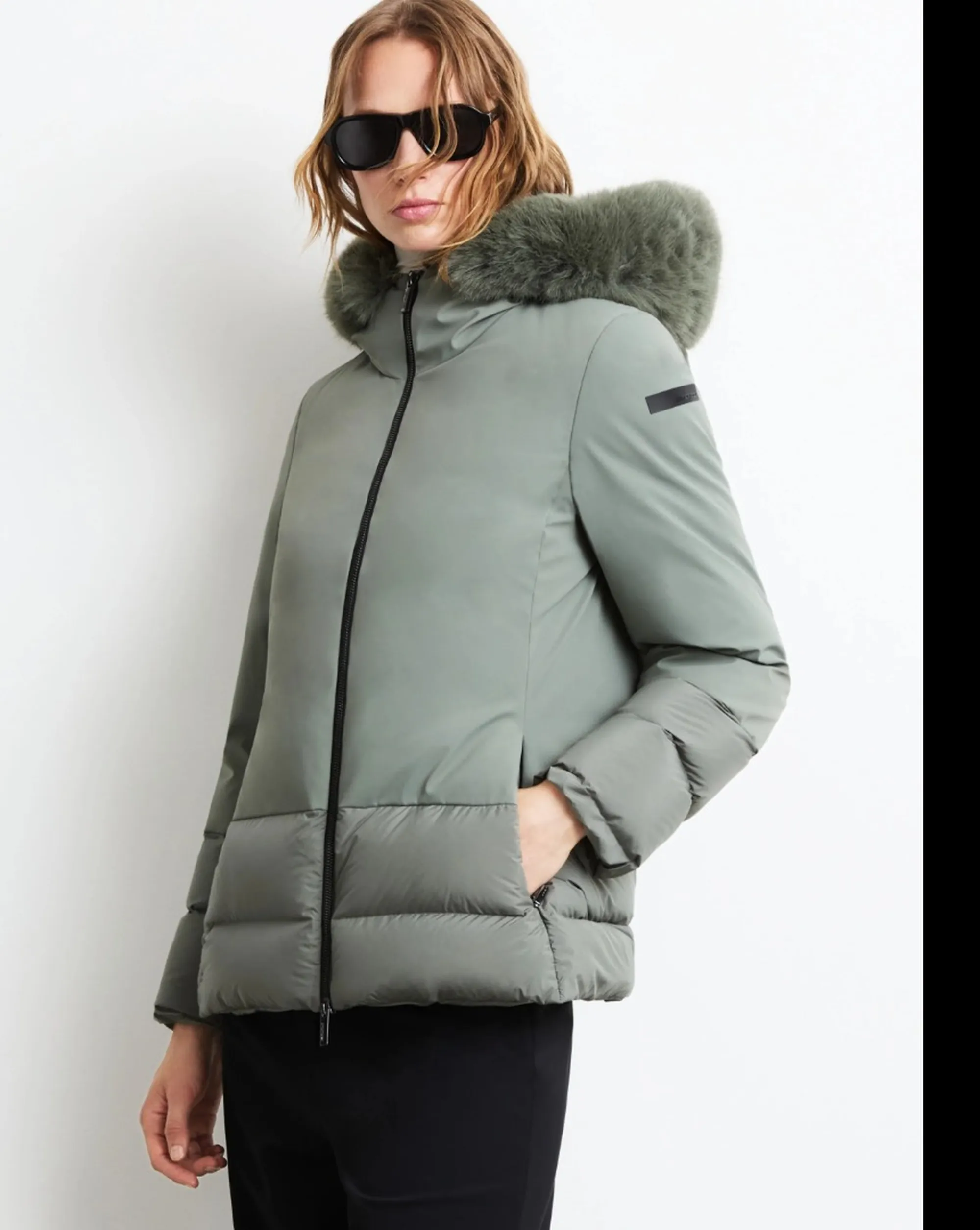 Rrd B'Montecristo Hybrid Hood Fur Jacket' Fern W26509F 198635