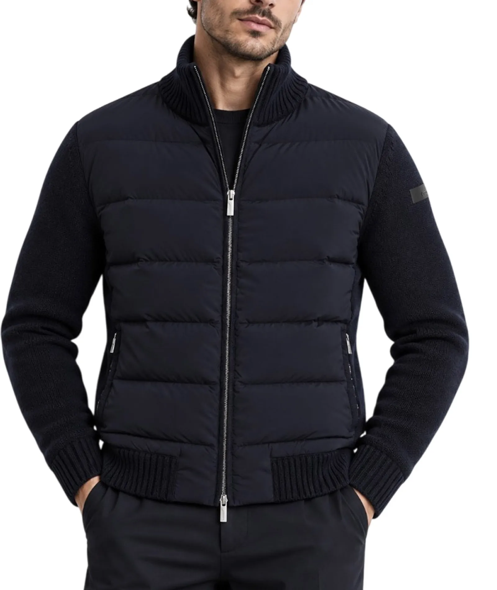 Rrd Giubbino Wool Cash 7 Hybrid Duck Soft Blue Black W26177 192391
