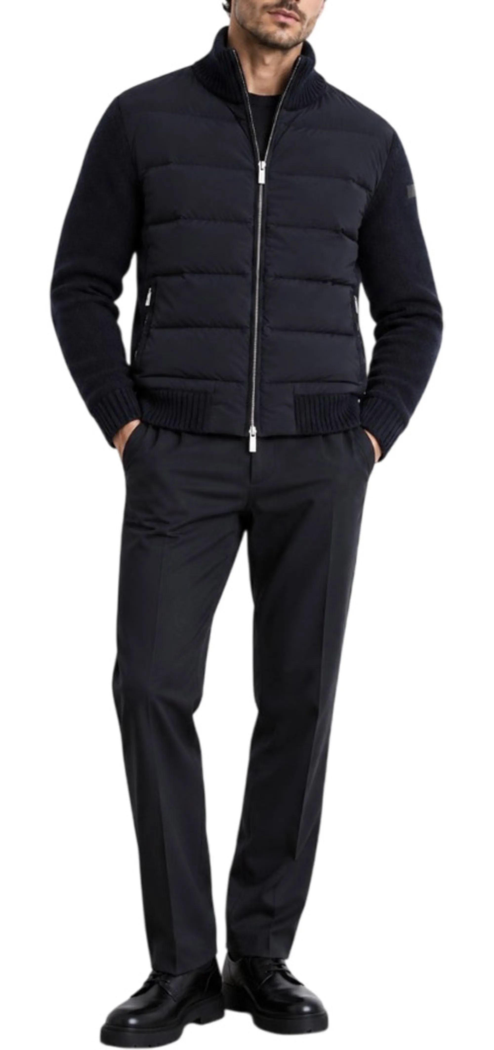 Rrd Giubbino Wool Cash 7 Hybrid Duck Soft Blue Black W26177 192393