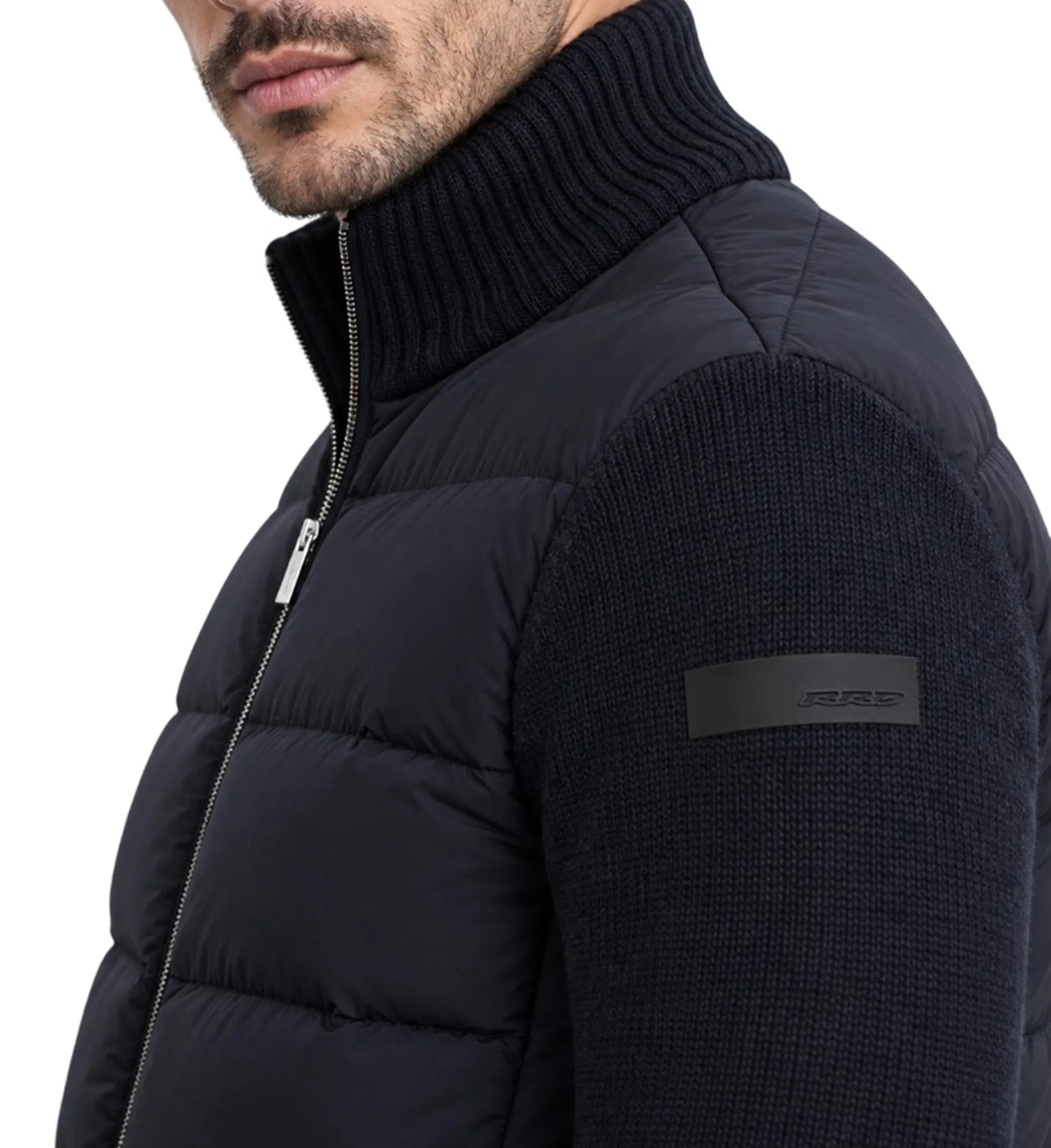 Rrd Giubbino Wool Cash 7 Hybrid Duck Soft Blue Black W26177 192394